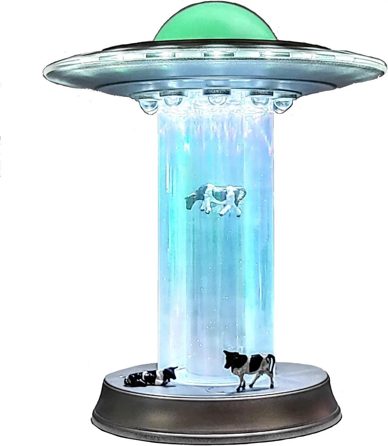 Alt view image 2 of 7 - WAN TAI UFO Model Cow Abduction Alien Decoration Area 51 UFO Lamp Spacecraft Space Lover Living Room Bedroom Shop Decorative Lights Cool Gifts Touch LED Desk Lamp Night Light (Galaxy II)