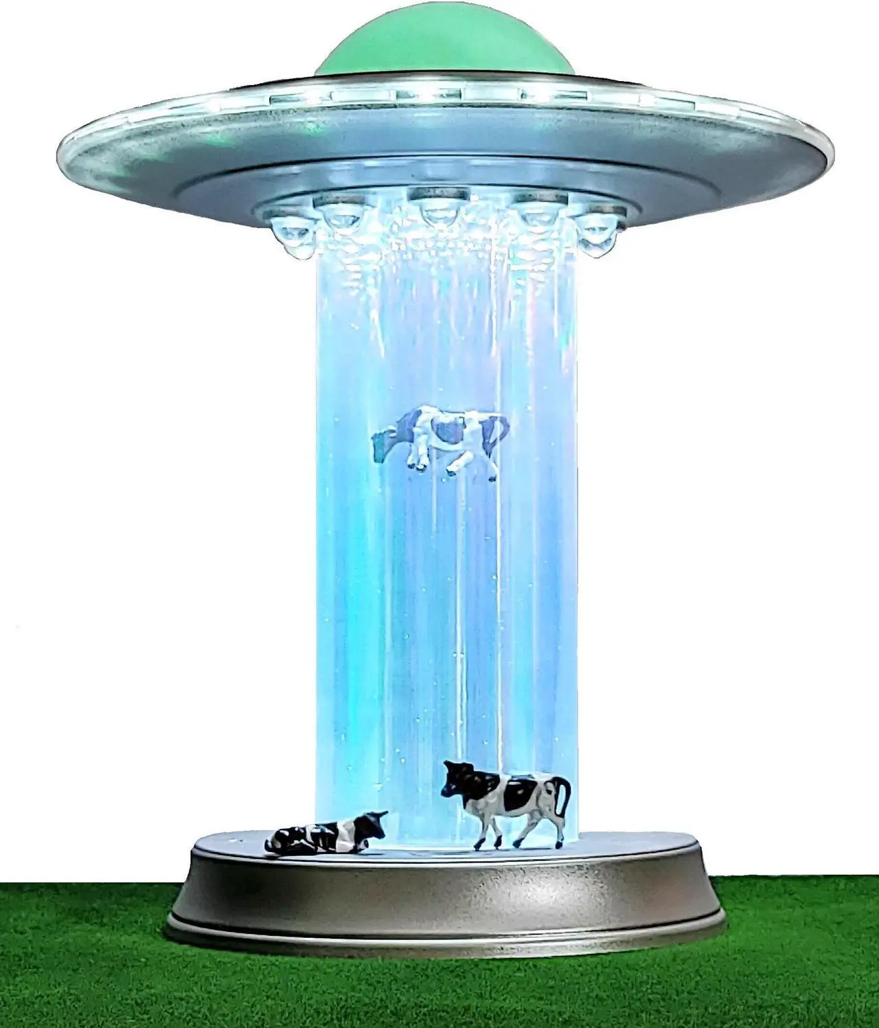 Alt view image 3 of 7 - WAN TAI UFO Model Cow Abduction Alien Decoration Area 51 UFO Lamp Spacecraft Space Lover Living Room Bedroom Shop Decorative Lights Cool Gifts Touch LED Desk Lamp Night Light (Galaxy II)