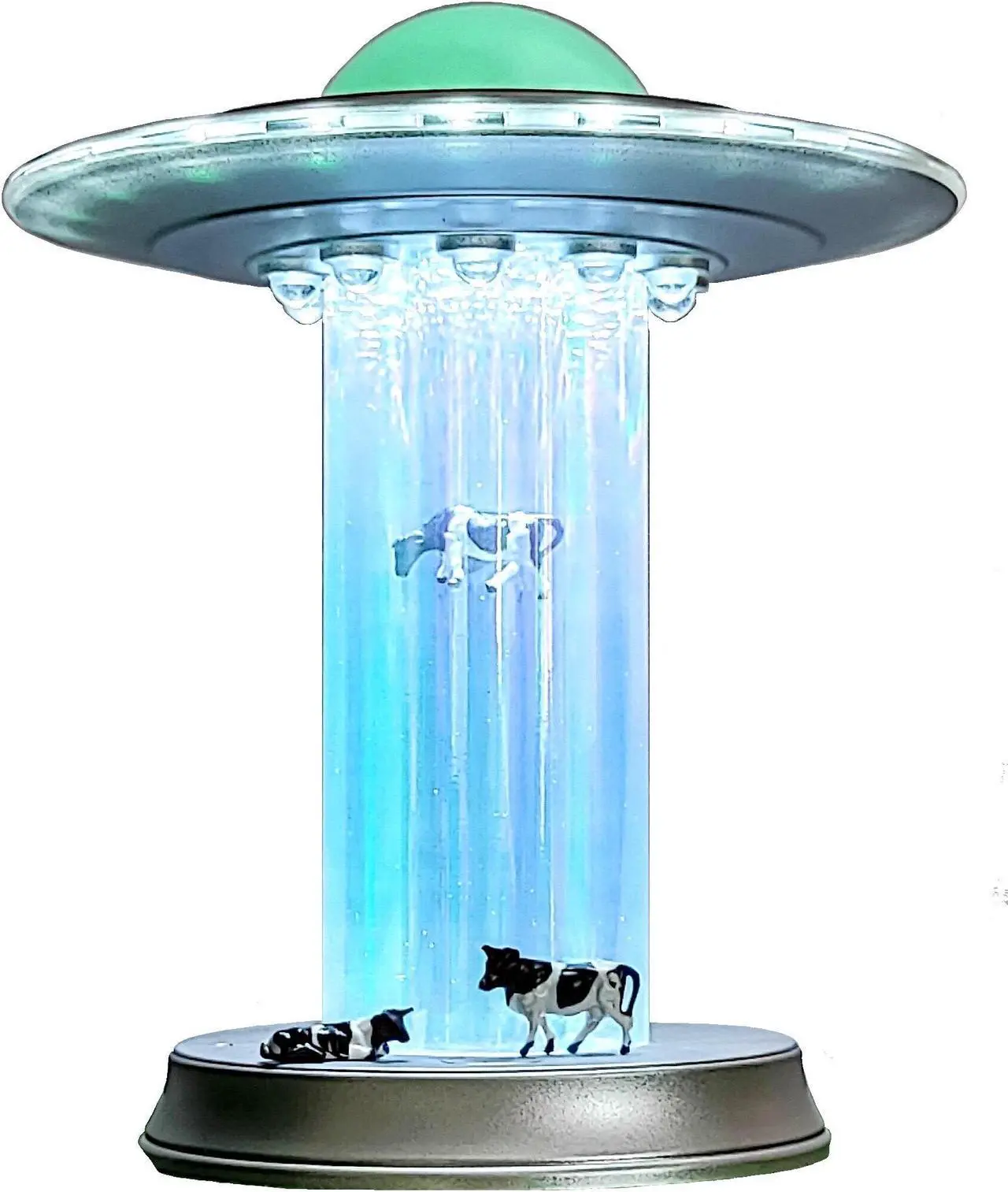 Alt view image 4 of 7 - WAN TAI UFO Model Cow Abduction Alien Decoration Area 51 UFO Lamp Spacecraft Space Lover Living Room Bedroom Shop Decorative Lights Cool Gifts Touch LED Desk Lamp Night Light (Galaxy II)