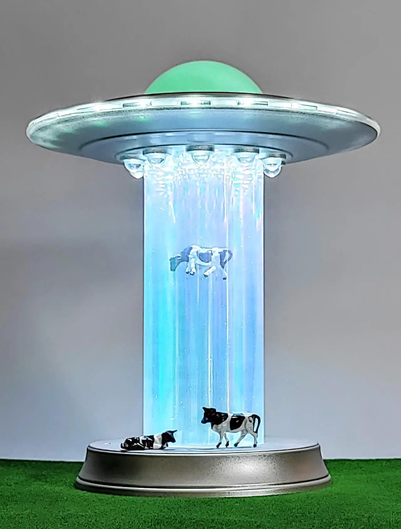 Alt view image 6 of 7 - WAN TAI UFO Model Cow Abduction Alien Decoration Area 51 UFO Lamp Spacecraft Space Lover Living Room Bedroom Shop Decorative Lights Cool Gifts Touch LED Desk Lamp Night Light (Galaxy II)