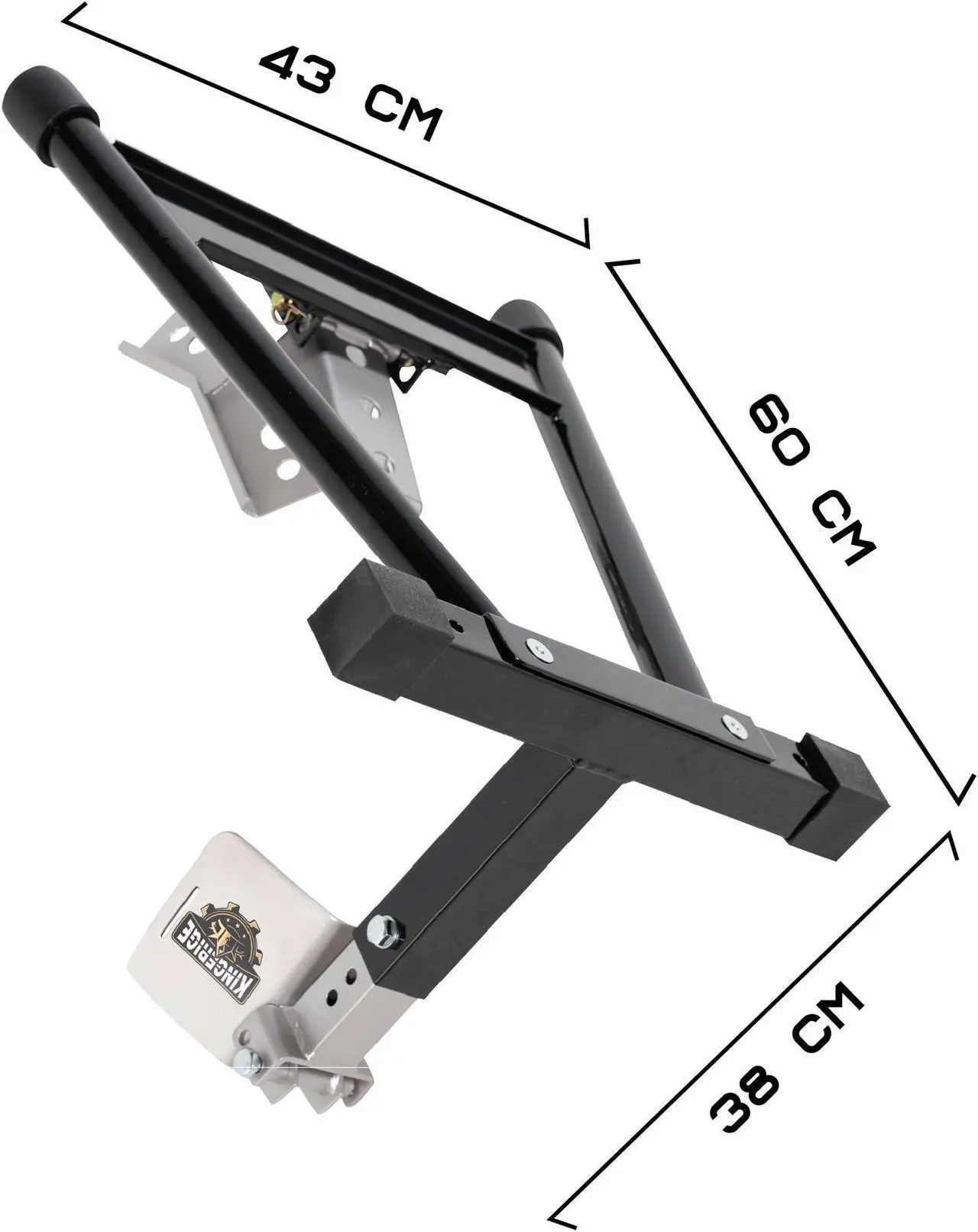Alt view image 6 of 6 - KINGERIGE Adjustable Motorcycle Wheel Chock for Trailer, Heavy Duty Upfront Wheel Motorcycle Chock, Front Wheel Motorbike Trailer Wheel Chock, Front Wheel Motorcycle Wheel Chock, 16" to 21"