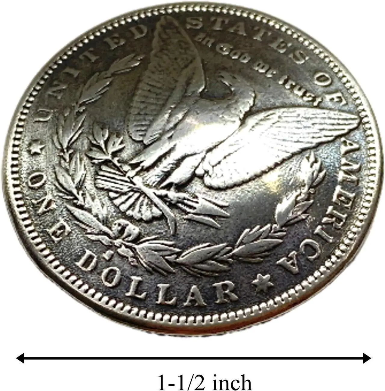 Alt view image 2 of 5 - Toxic Jungle United States One Dollar Decorative Concho, Leather Accessories, Ornament for Leathercraft Saddle/Belt/Saddle Blanket/Hats/Wallet, 1-1/2'' inch(38mm), Set of 2