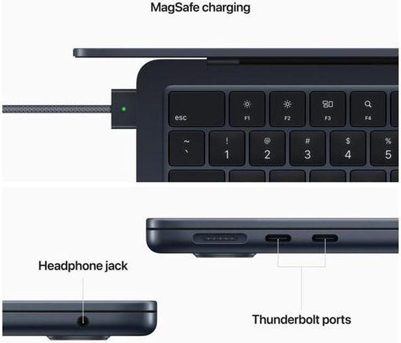Alt view image 3 of 3 - MacBook Air 13" MLY33LL/A 2022 Apple M2/8-core GPU 8GB RAM 256GB SSD - Midnight
