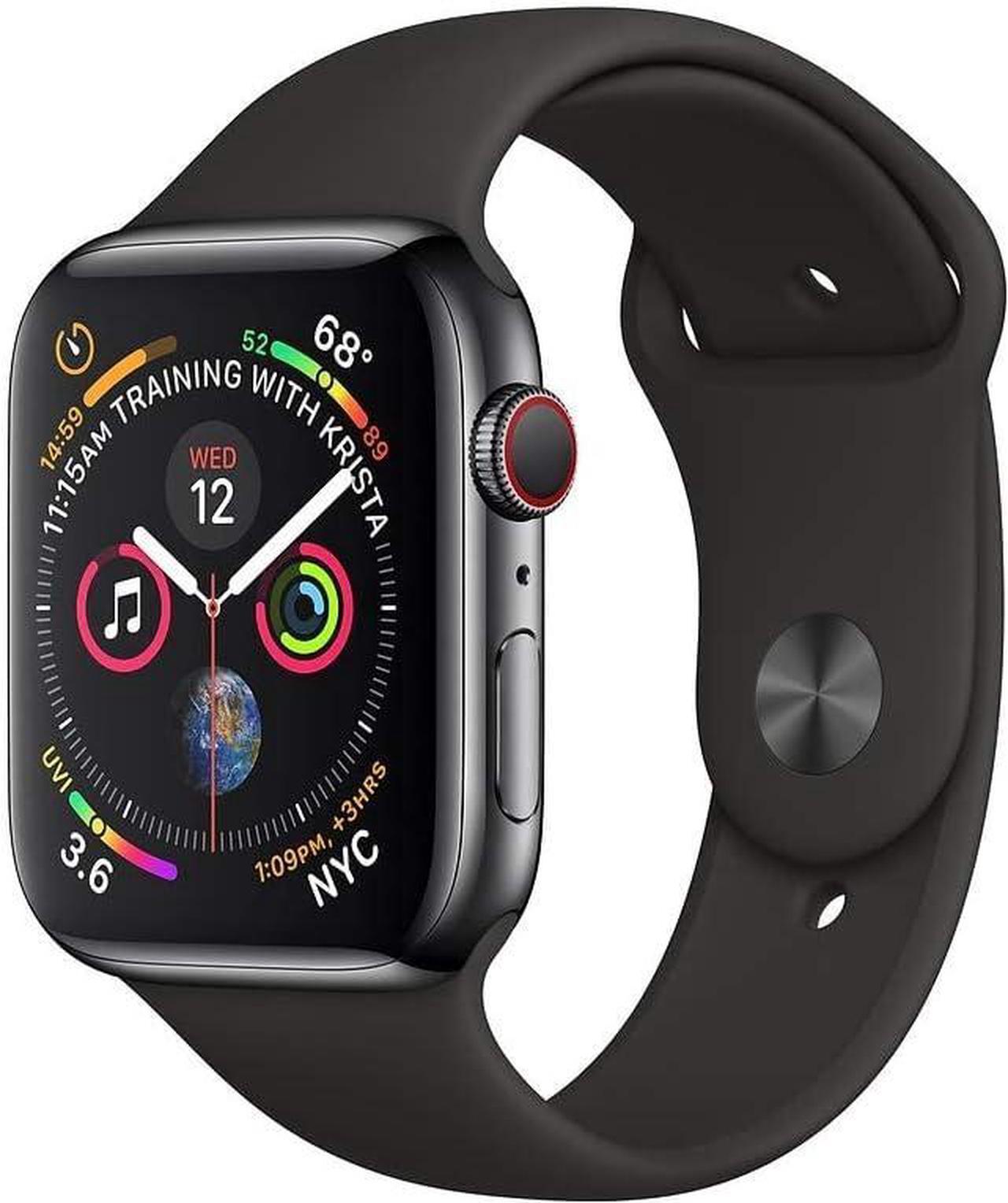Alt view image 2 of 2 - Apple Watch Series 4 40mm Space Black Stainless Steel + Black Band 16GB | GPS + Cellular