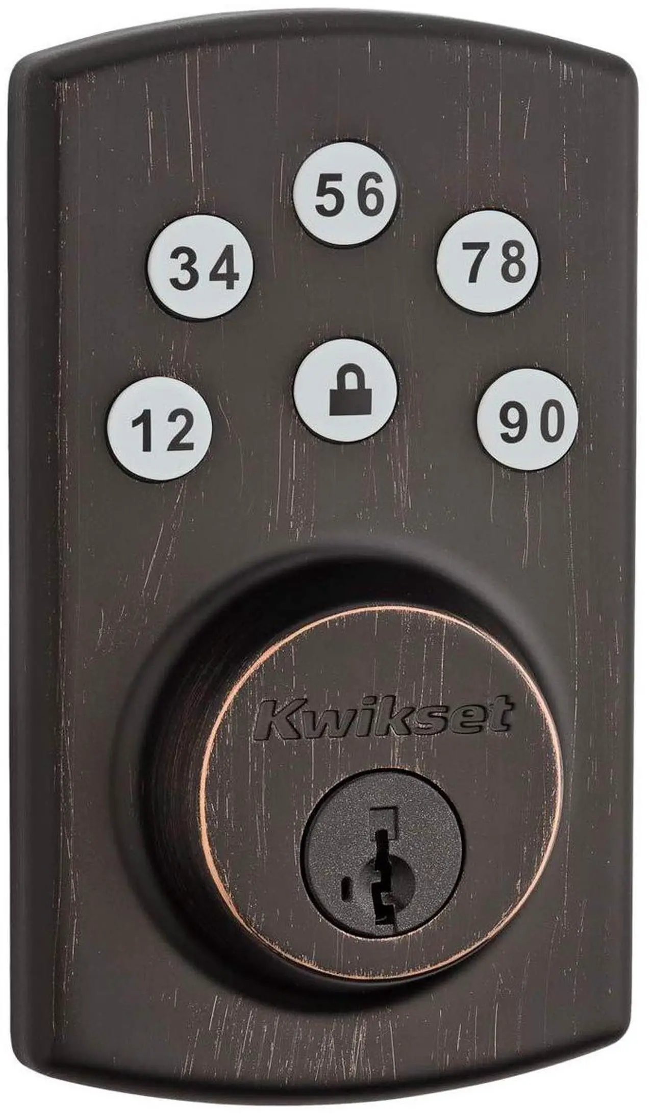 Alt view image 7 of 10 - Kwikset 907 Powerbolt 2.0 Electronic Deadbolt & SmartKey in Venetian Bronze