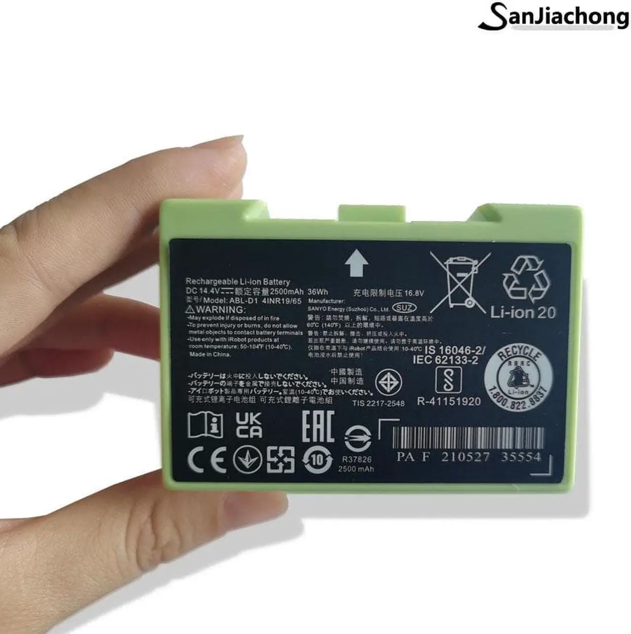 Alt view image 2 of 7 - 14.4V 2500mAh i7 Battery Replacement for iRobot Roomba e and i Series, Large Capacity Battery Compatible with Roomba i7 i7+ i8 i6 i4 i4+ i3 i3+ i7158 J7 7150 7550 and e e5 e6 e5150 e5152 e6198 Etc