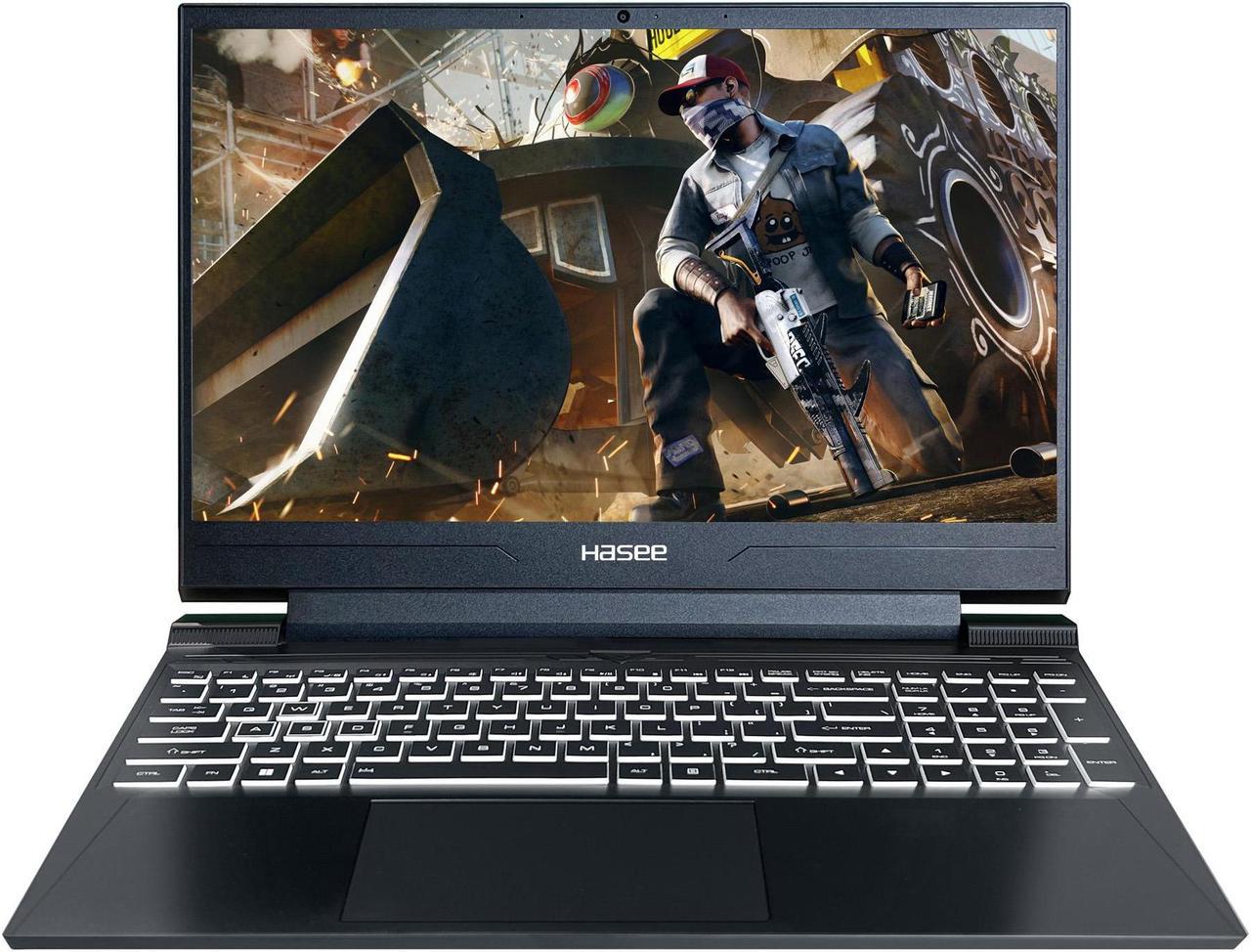 Hasee S8 (15.6'', i5-12450H, RTX4050), Gaming Laptop, i5-12450H 4.4GHz, 16G DDR4 RAM, 512G NVMe PCIe4.0 SSD, RTX4050 6G GDDR6, 15.6'' 144Hz FHD IPS Display, Backlit KB, WF6,BT5.2, Win11, Desert Black