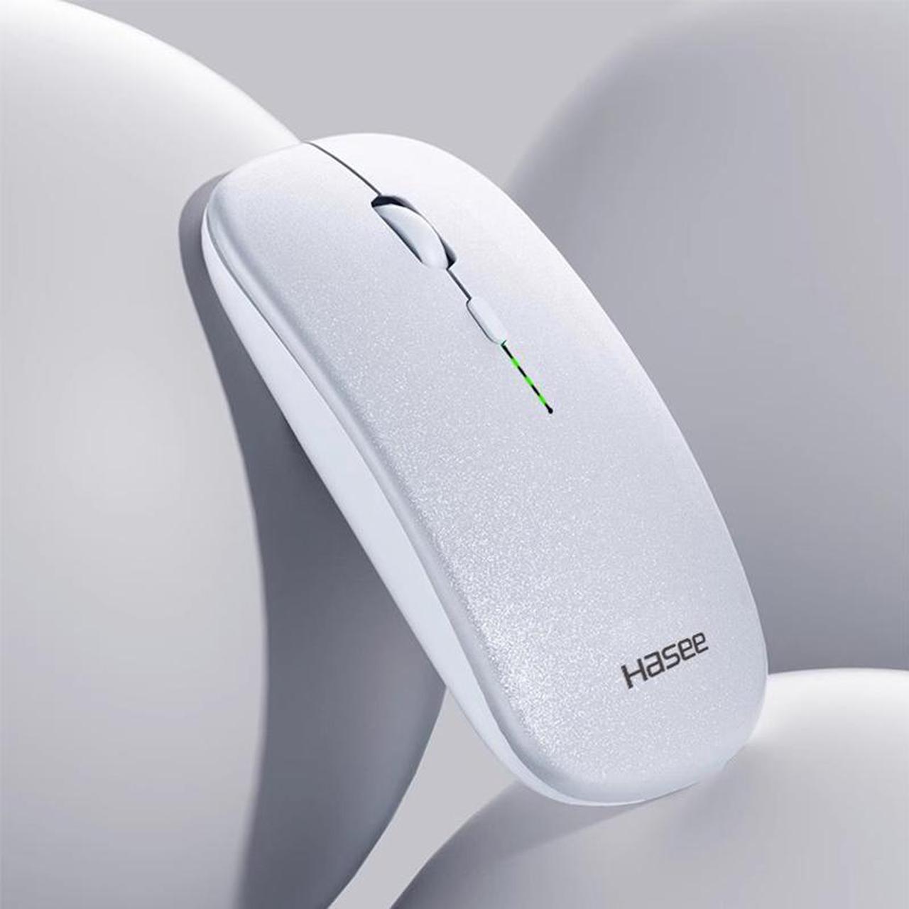 Alt view image 6 of 7 - Hasee M512 Wireless Mouse, Rechargeable Silent Portable USB Optical 2.4G Wireless Bluetooth Two Mode Computer Mice with USB Receiver(silver),3 Adjustable DPI Levels for Notebook, PC, Laptop, iPad, Mac