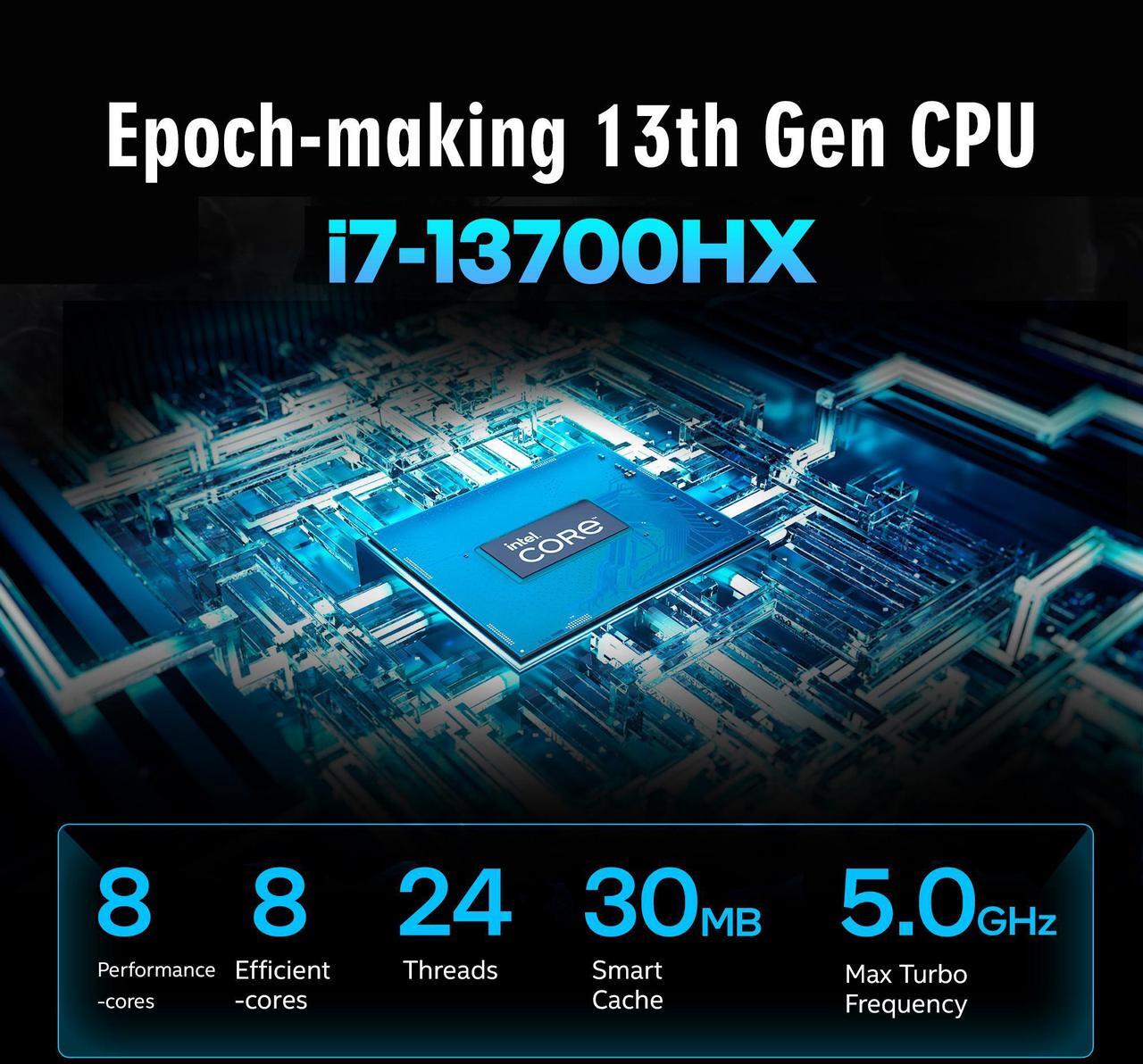 Alt view image 3 of 6 - Hasee T8 Pro (16'', i7-13700HX, RTX4060), Gaming Laptop, i7-13700HX 5GHz, 16G DDR5 RAM, 1TB NVMe PCIe4.0 SSD, RTX4060 8G GDDR6, 16'' 165Hz QHD 100%sRGB IPS Display, RGB KB, WF6,BT5.2,Win11, Mecha Grey