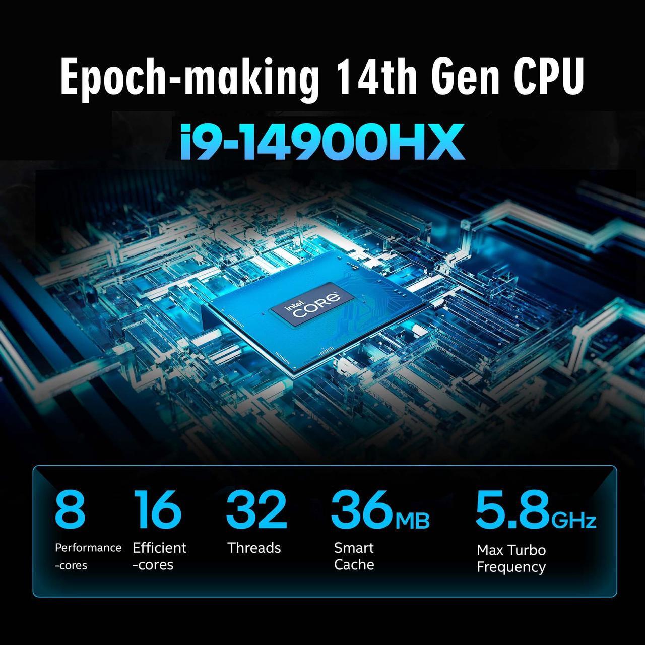 Alt view image 3 of 7 - Hasee T8 Pro-16'' GeForce RTX 5080 Laptop GPU Intel i9-14900HX-5.8GHz, AI Gaming Laptop, 32G DDR5 RAM, 2TB SSD, 16'' 240Hz QHD+ 100%sRGB IPS Display, RGB KB, WiFi 7,BT5.4,Win11, Mecha Grey