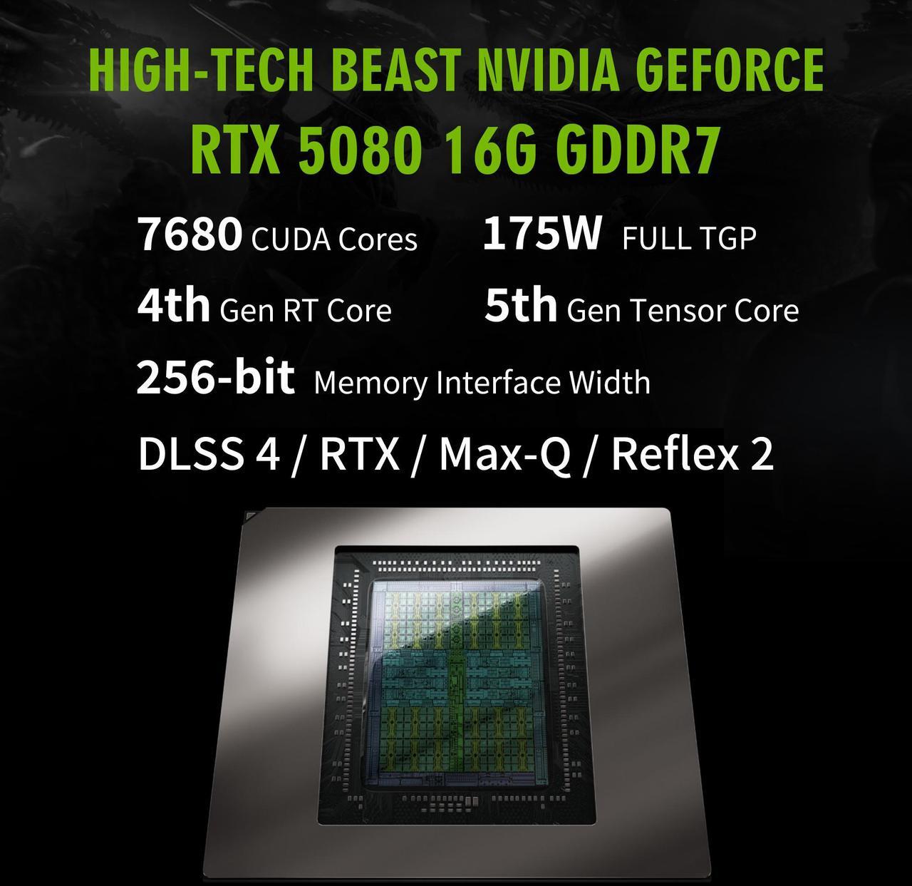 Alt view image 4 of 7 - Hasee T8 Pro-16'' GeForce RTX 5080 Laptop GPU Intel i9-14900HX-5.8GHz, AI Gaming Laptop, 32G DDR5 RAM, 2TB SSD, 16'' 240Hz QHD+ 100%sRGB IPS Display, RGB KB, WiFi 7,BT5.4,Win11, Mecha Grey