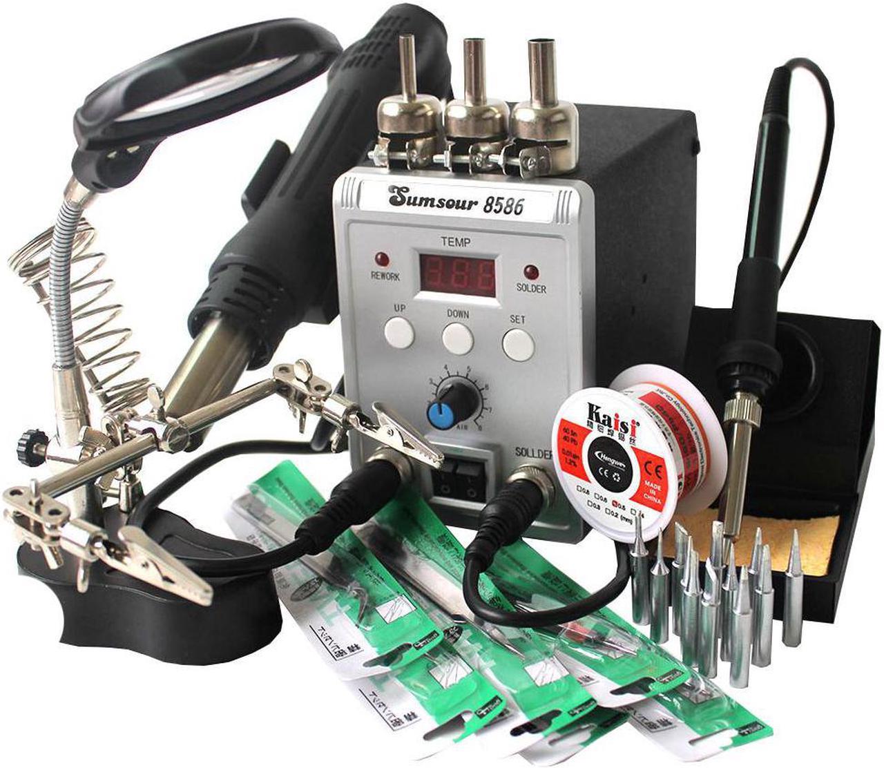 8586 Electric Hot Air Soldering Station 700W Rework Hot Air Gun For Welding Repair