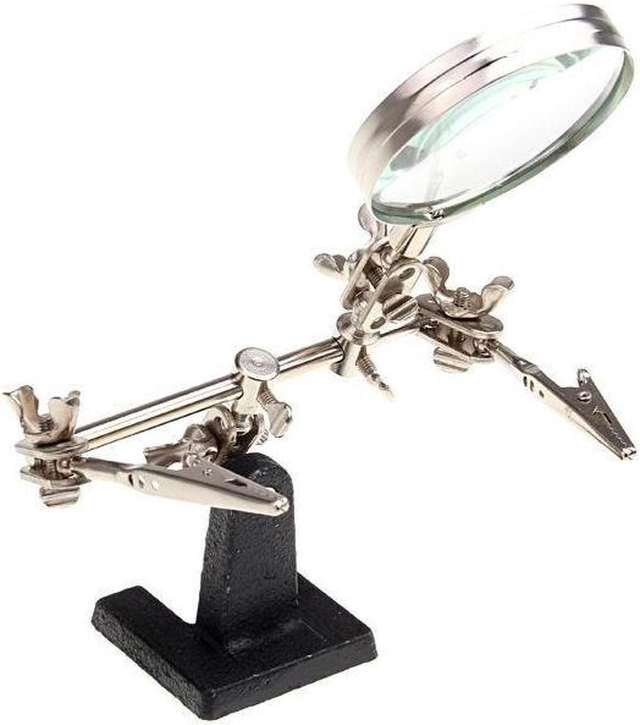 Quality Goods 3 In 1 Magnifying Glass Auxiliary Clip Magnifier Soldering Solder Iron Stand Holder Station Repair Tool