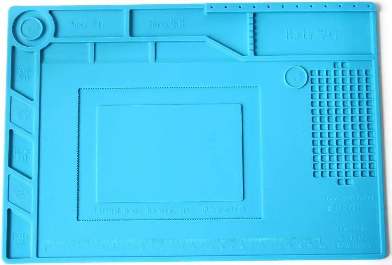 Alt view image 6 of 7 - S-150  Mobile Phone Repair Heat Insulation Work Pad BGA Soldering Station Repair High Temperature Insulation Pad Silicone Pad