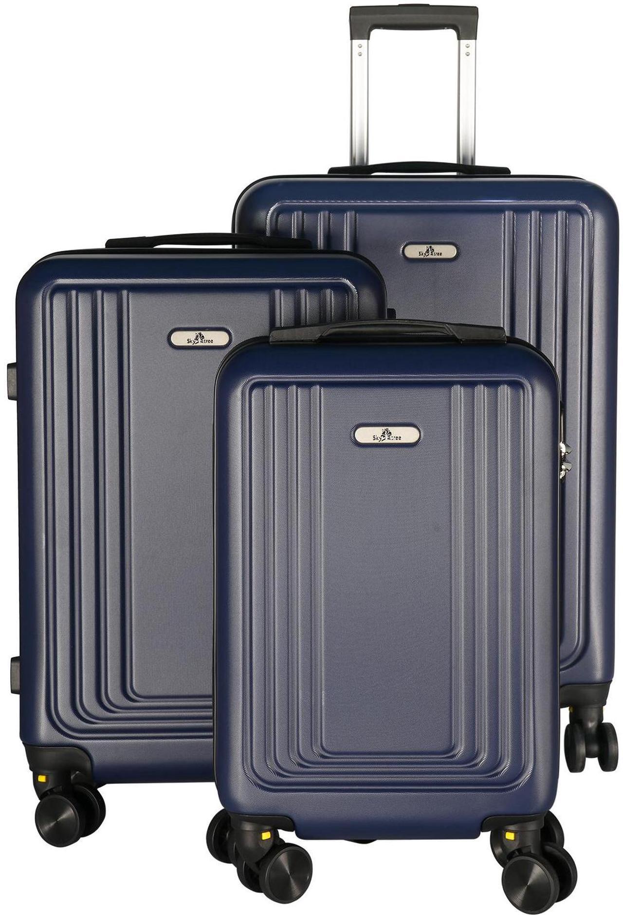 Main image of SKYTREE Luggage 3 Piece Set, ABS Hardshell Suitcase Set With Scratch-Resistant Surface, Four Multi-directional Wheels, Light weight Carry On, 18in22in26in