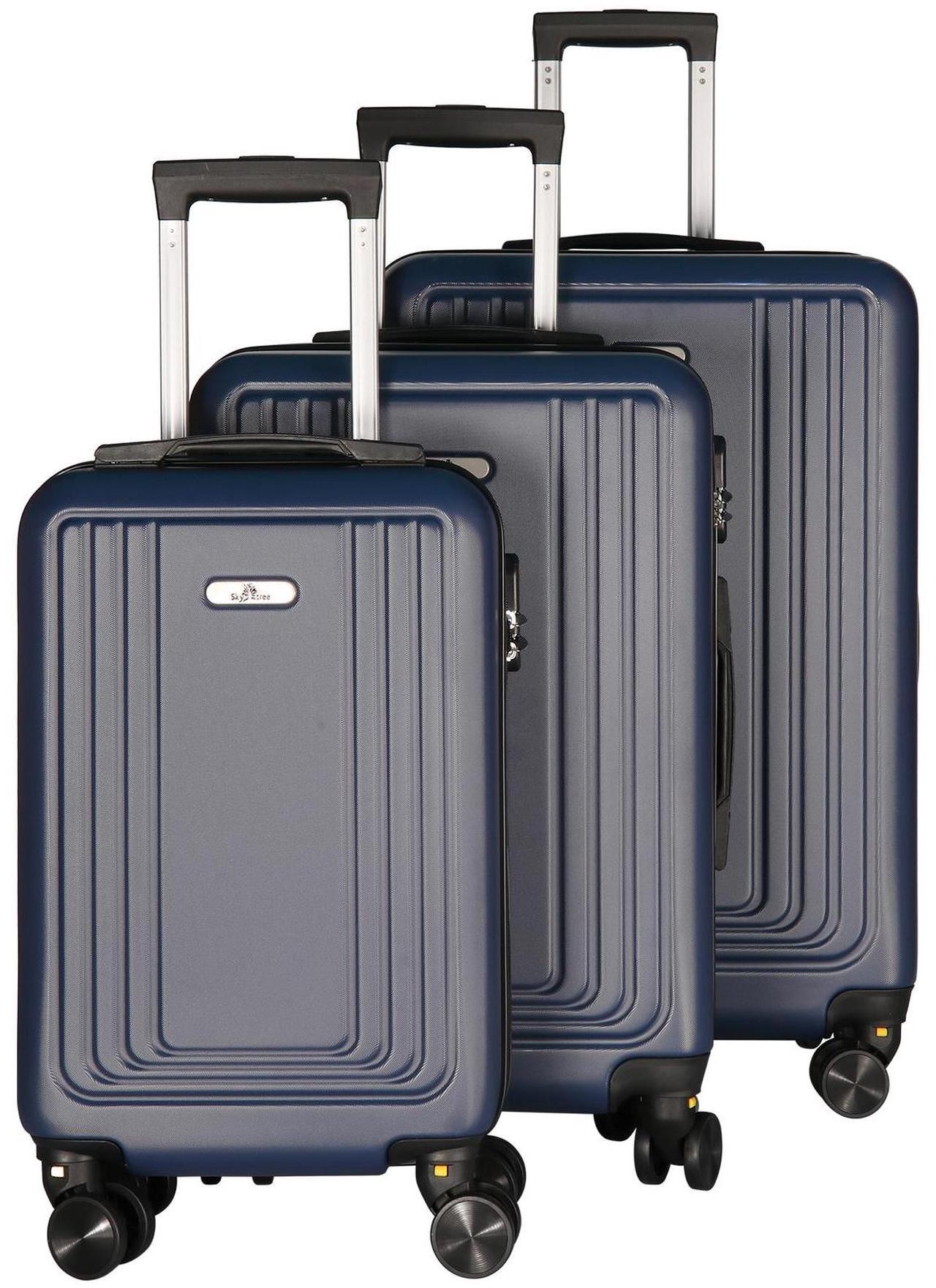 Alt view image 2 of 7 - SKYTREE Luggage 3 Piece Set, ABS Hardshell Suitcase Set With Scratch-Resistant Surface, Four Multi-directional Wheels, Light weight Carry On, 18in22in26in