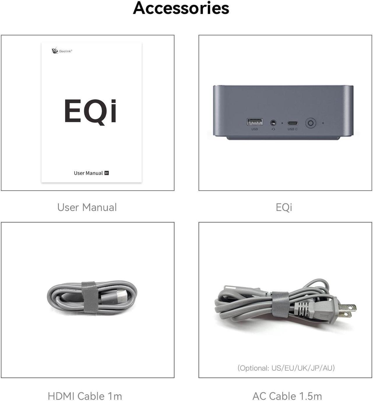 Alt view image 4 of 7 - Beelink EQi12 Mini PC Intel Core i3-1220P 10C/12T Up To 4.4GHz 24GB LPDDR5 RAM 500GBSSD WIFI6 BlueTooth5.2 Windows11 Mini Desktop Computer Dual LAN Home Office