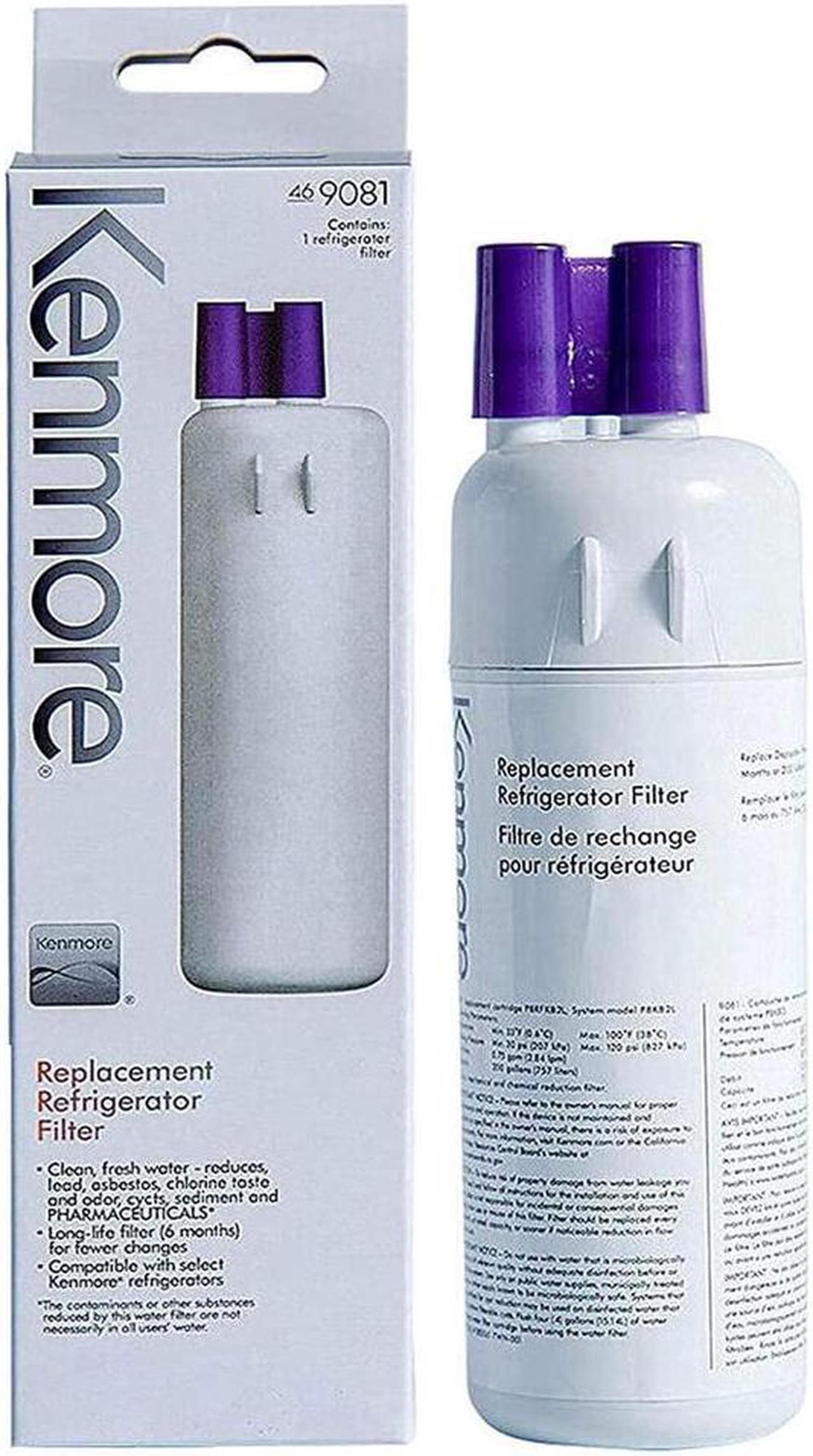 Main image of Kenmore 9081 EDR1RXD1 46-9081, 46-9930, W10295370A W10295370 Refrigerator Water Filter Compatible with Whirlpool EDR1RXD1, 9081, Filter1, Replacement for P8RFWB2L, P4RFWB, System Model P8KB2L