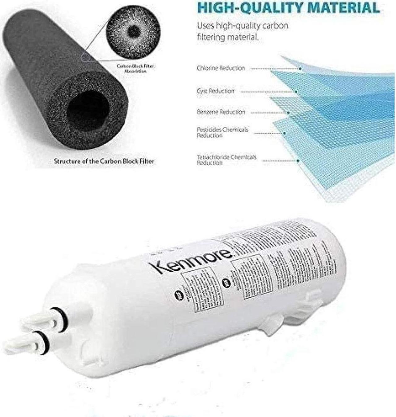 Alt view image 3 of 6 - Kenmore 9081 EDR1RXD1 46-9081, 46-9930, W10295370A W10295370 Refrigerator Water Filter Compatible with Whirlpool EDR1RXD1, 9081, Filter1, Replacement for P8RFWB2L, P4RFWB, System Model P8KB2L