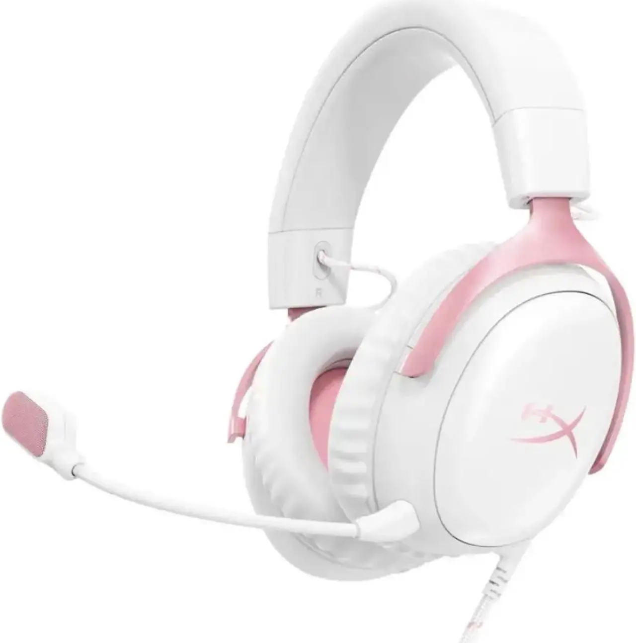 Alt view image 2 of 5 - HyperX Cloud III  Wired Gaming Headset, PC, PS5, Xbox Series X|S, Angled 53mm Drivers, DTS Spatial Audio, Memory Foam, Durable Frame, Ultra-Clear 10mm Mic, USB-C, USB-A, 3.5mm  PINK