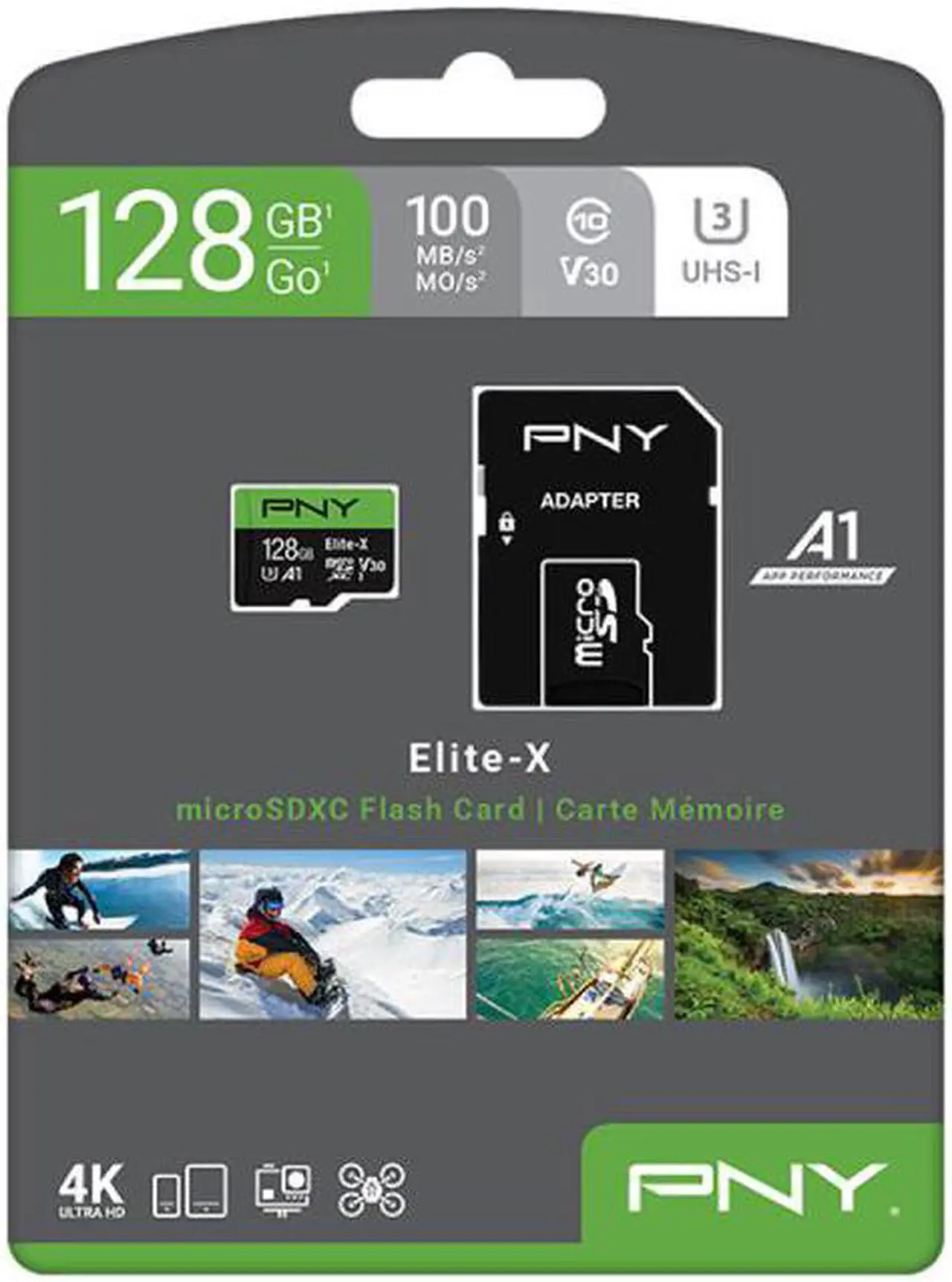Alt view image 13 of 20 - PNY Elite-X 128 GB Class 10/UHS-I (U3) microSDXC