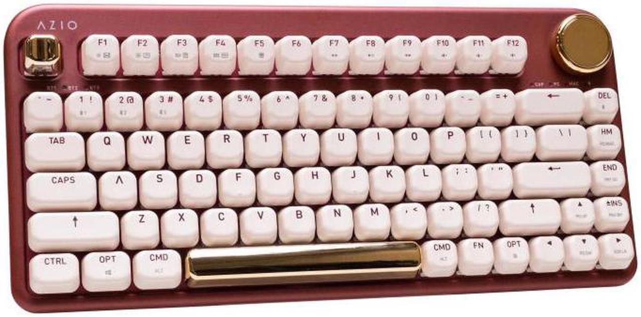 Alt view image 14 of 17 - AZIO IZO Wireless Bluetooth Mechanical Keyboard Baroque Rose