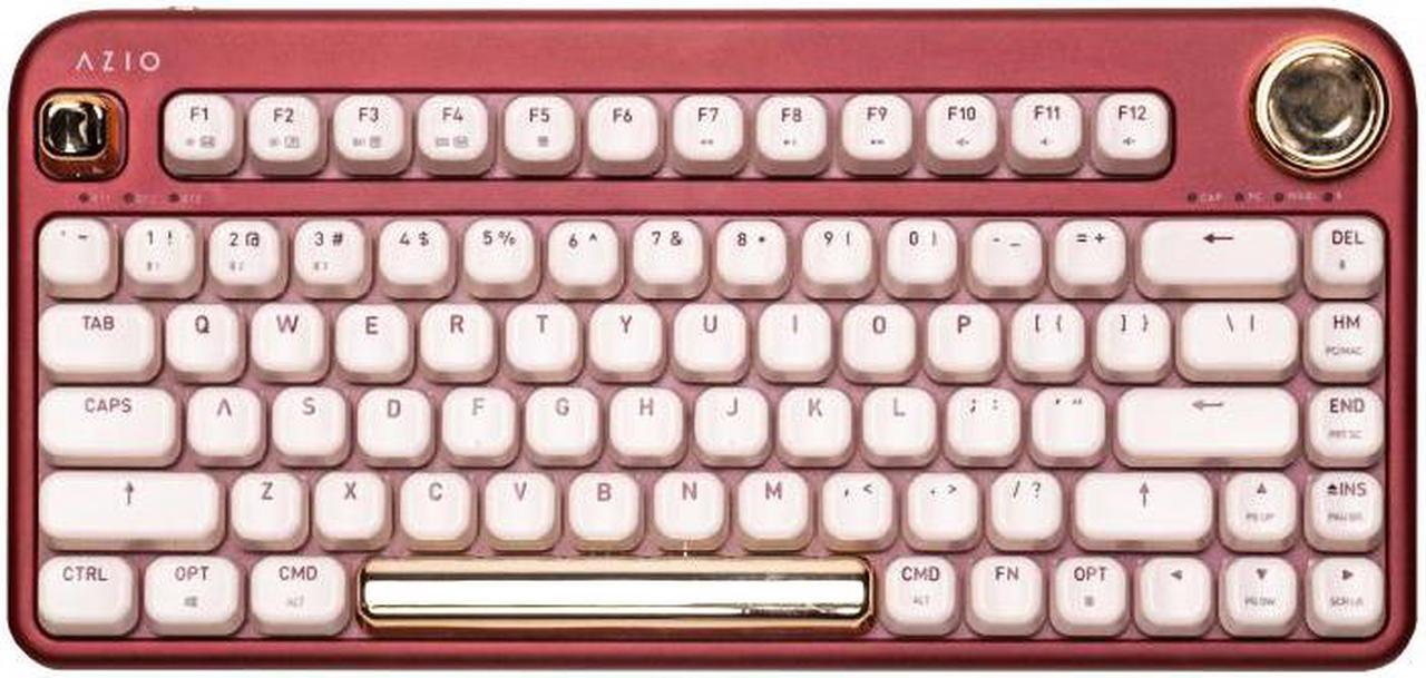 Alt view image 16 of 17 - AZIO IZO Wireless Bluetooth Mechanical Keyboard Baroque Rose