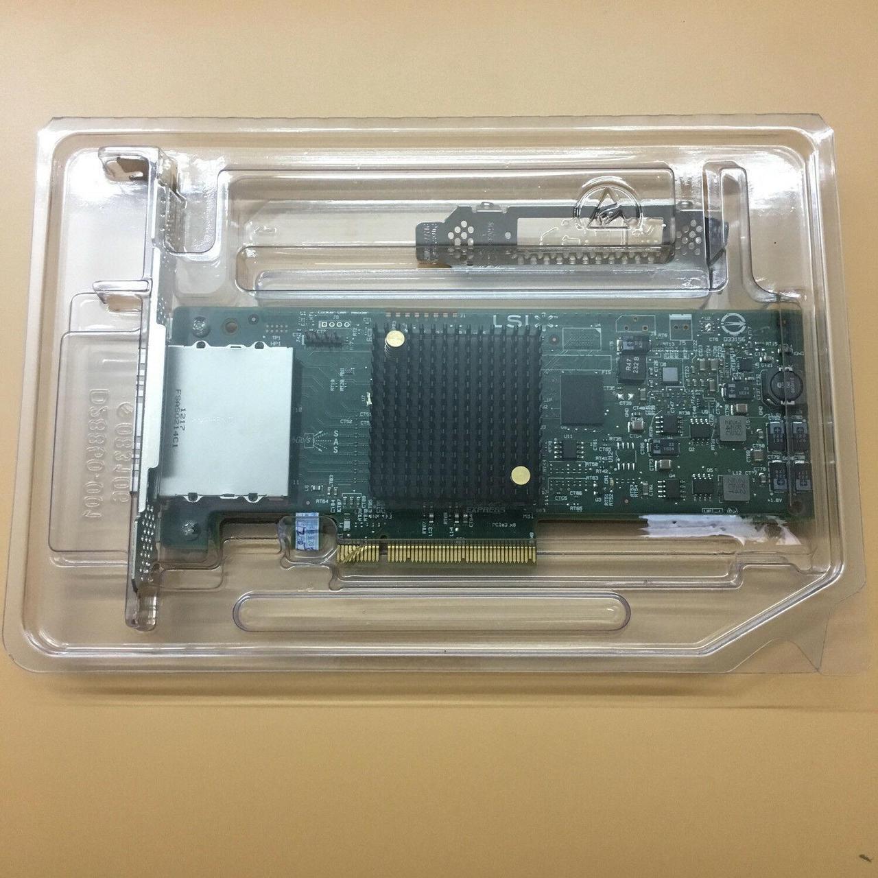 Alt view image 3 of 5 - LSI SAS9207-8e 8-Port PCIe IT Mode 9207-8e SAS 6Gb/s External HBA RAID Card