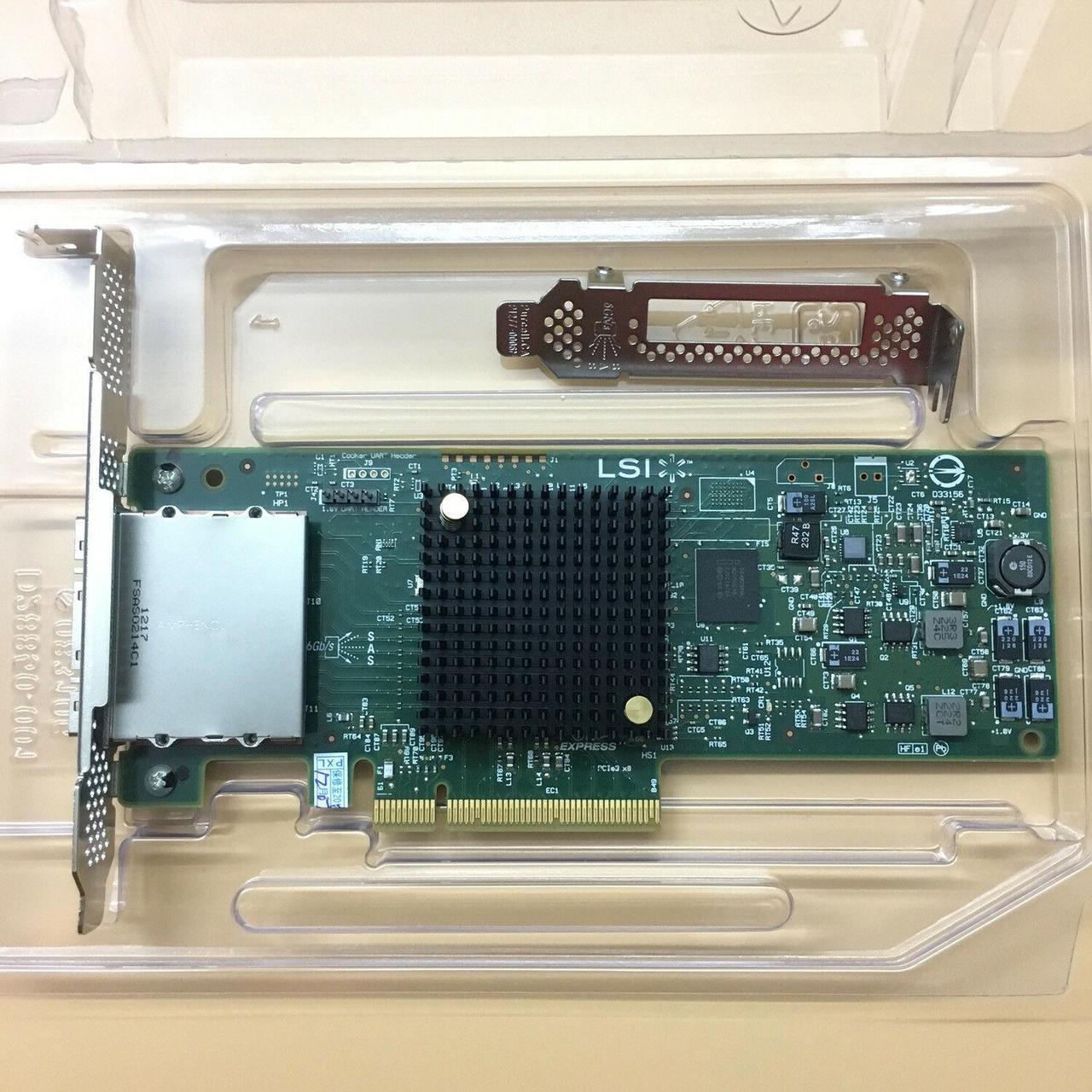 Alt view image 2 of 5 - LSI SAS9207-8e 8-Port PCIe IT Mode 9207-8e SAS 6Gb/s External HBA RAID Card