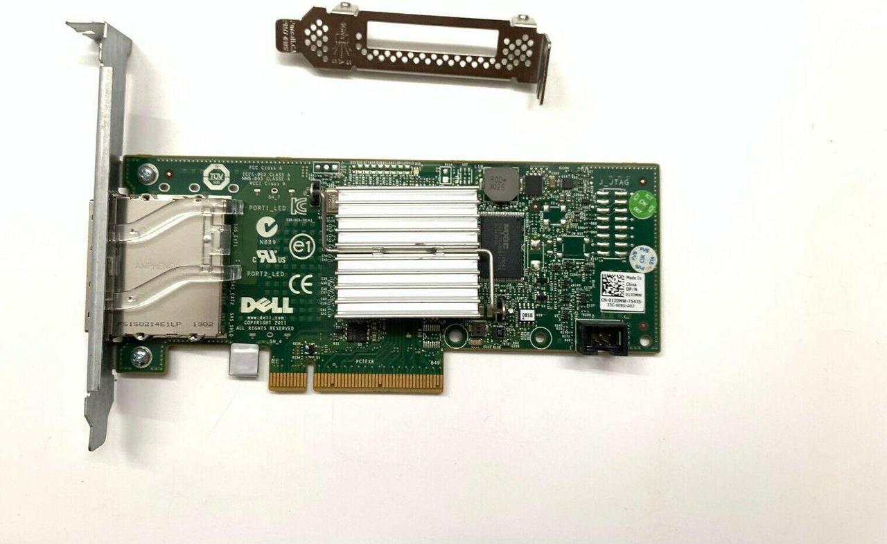 For Dell H200E 6Gb/s SAS PCIe HBA 2 Port Ext SFF-8088 12DNW LSI SAS 2008=LSI 9200-8E