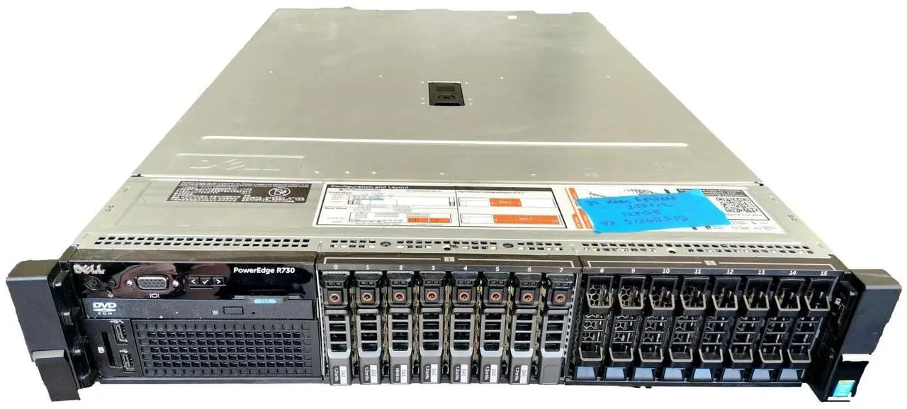 Main image of DELL R730 16SFF 2x E5-2680v3 2.50Gz 128GB 8x 512GB SSD