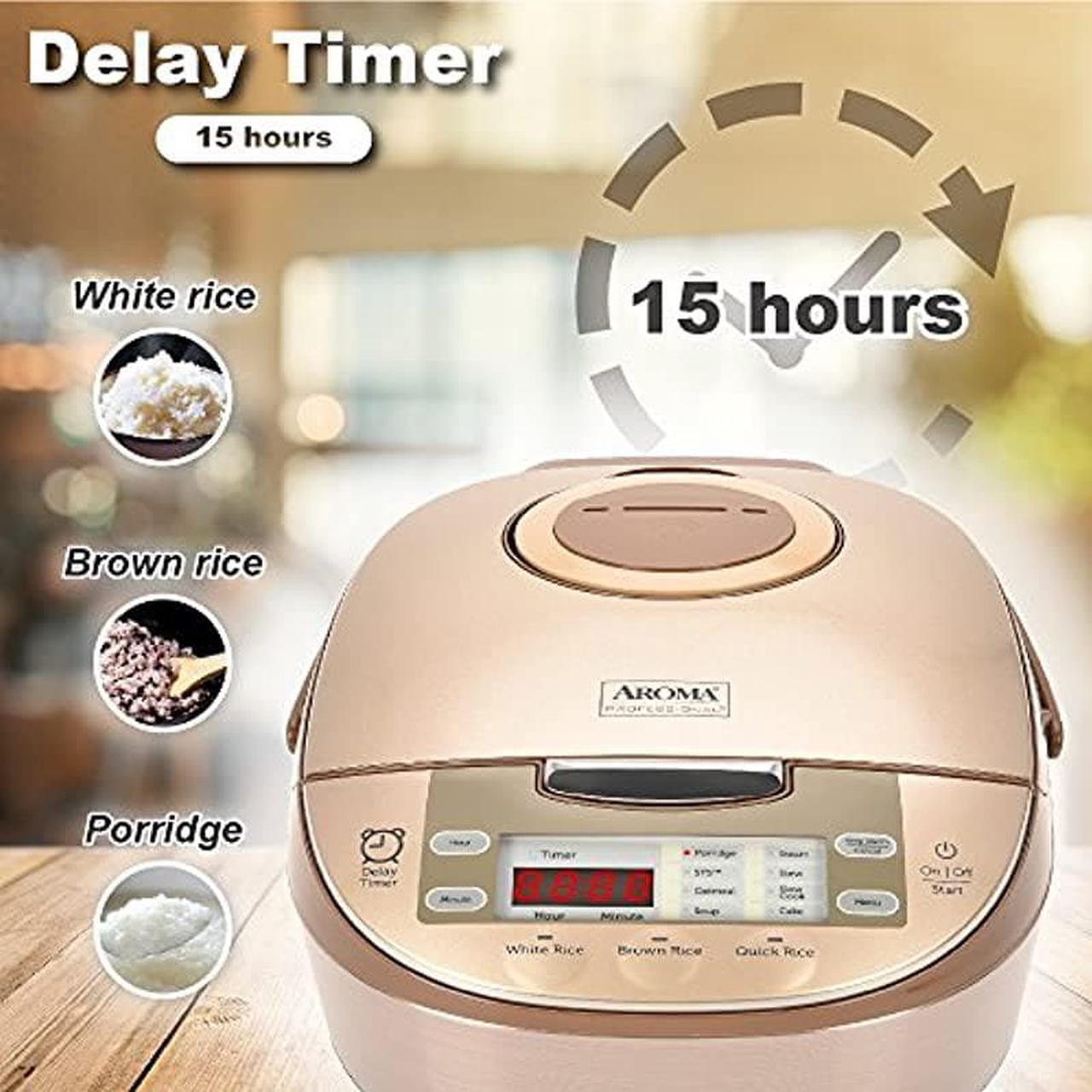 Alt view image 5 of 6 - Aroma Housewares ARC-6106 Aroma Professional 6 Cups Uncooked Rice, Slow Cooker, Food Steamer, MultiCooker, Champagne