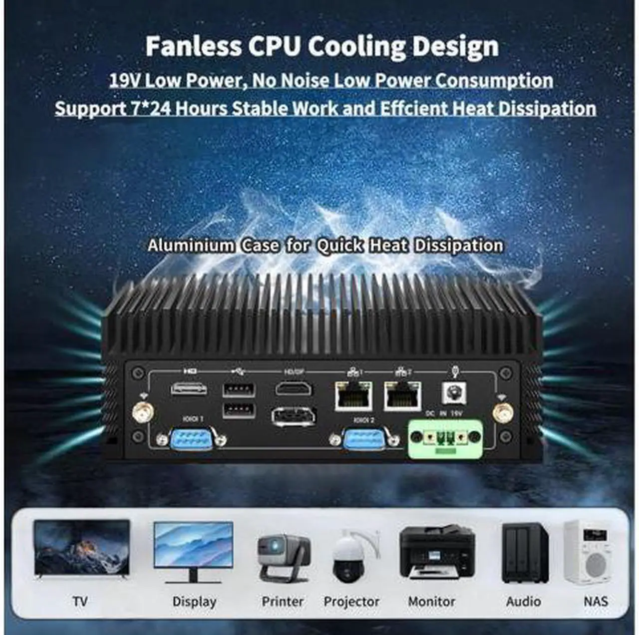 Alt view image 4 of 7 - NEOSMAY Micro Firewall Appliance,12th Gen Core i7-1260P,16GB RAM 512GB NVME SSD,MINI PC,Soft Router,WiFi 6,BT 5.2,Thunderbolt 4,Dual 2.5Gbe LAN,Type-C/DP/HDMIx2,COMx2,USBx8(USB3.2x4),VESA mount