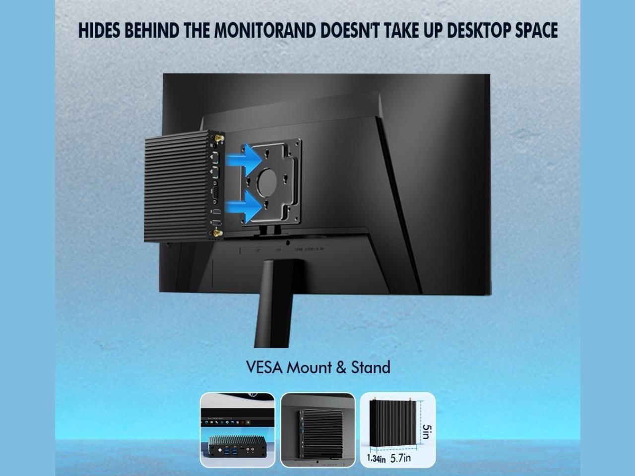 Alt view image 6 of 7 - NEOSMAY Fanless N100 Mini PC Pfsense Firewall Router Micro Appliance,for Intel 12th N100 Dual Gigabit Ethernet Desktop Tower Computer,16GB DDR4 RAM 512GB SATA SSD,Dual Display HD&DP, COM232, 4*USB3.0