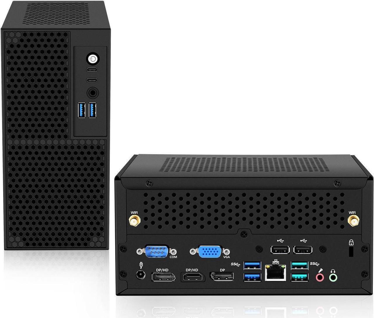 Main image of NEOSMAY Tower Computer Desktop PC with-Intel 14th Gen Core i5-14400 up to 4.7GHz, 32GB Dual Channel DDR4 RAM, 512GB NVME SSD, 1TB 2.5'' HDD Mini PC with Type C, Quad Display, 8*USB, 2.5GbE i226 LAN