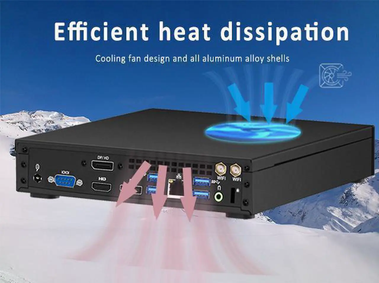Alt view image 4 of 5 - NEOSMAY All in one Mini PC Core i5-11400T CPU(upto 3.7GHz),16GB DDR4 RAM 512GB NVME SSD,Gaming/Home/Office/Business,WiFi 6 Bluetooth 5.2 Support Auto Power On,4K Triple Displays,VESA