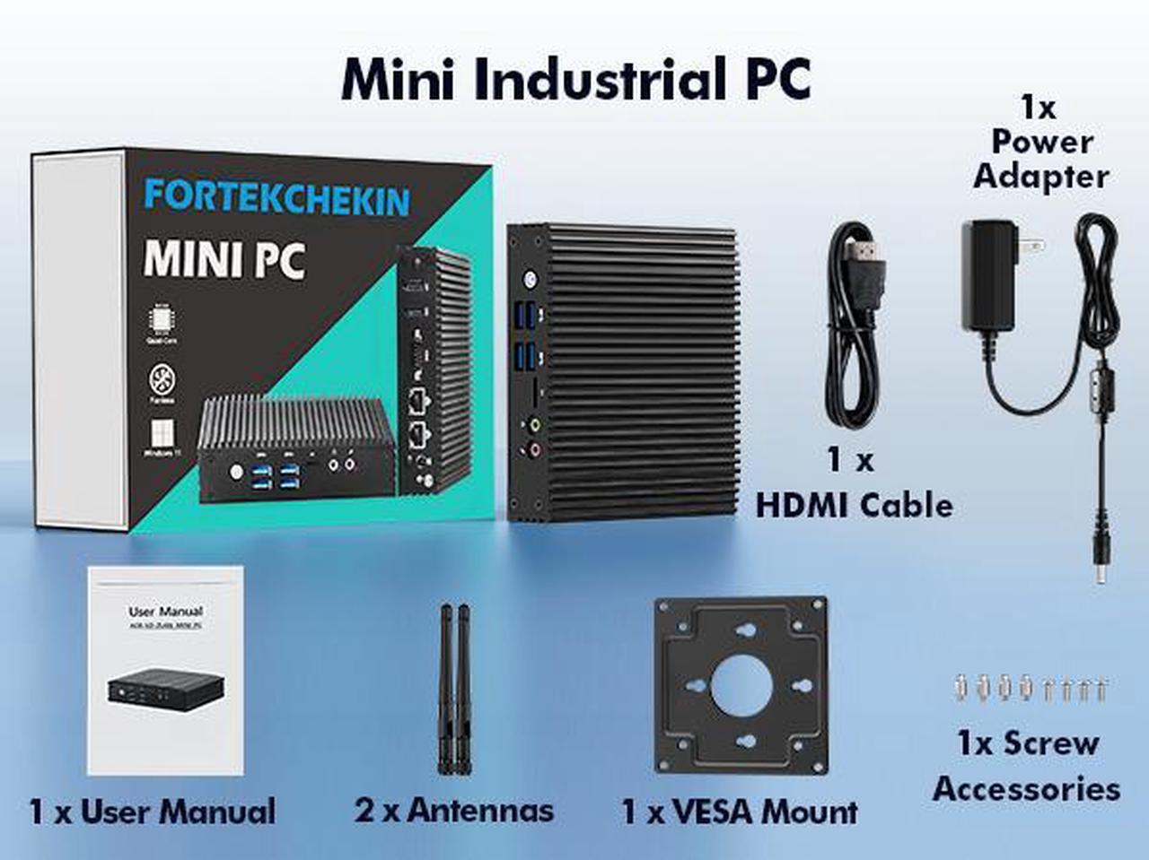 Alt view image 6 of 7 - NEOSMAY Fanless Mini PC Desktop Tower Computer Pfsense Firewall Router Micro Appliance,for Intel 12th N100 Dual Gigabit Ethernet,16GB DDR4 RAM 512GB SATA SSD,Dual Display HD&DP, COM232, 4*USB3.0