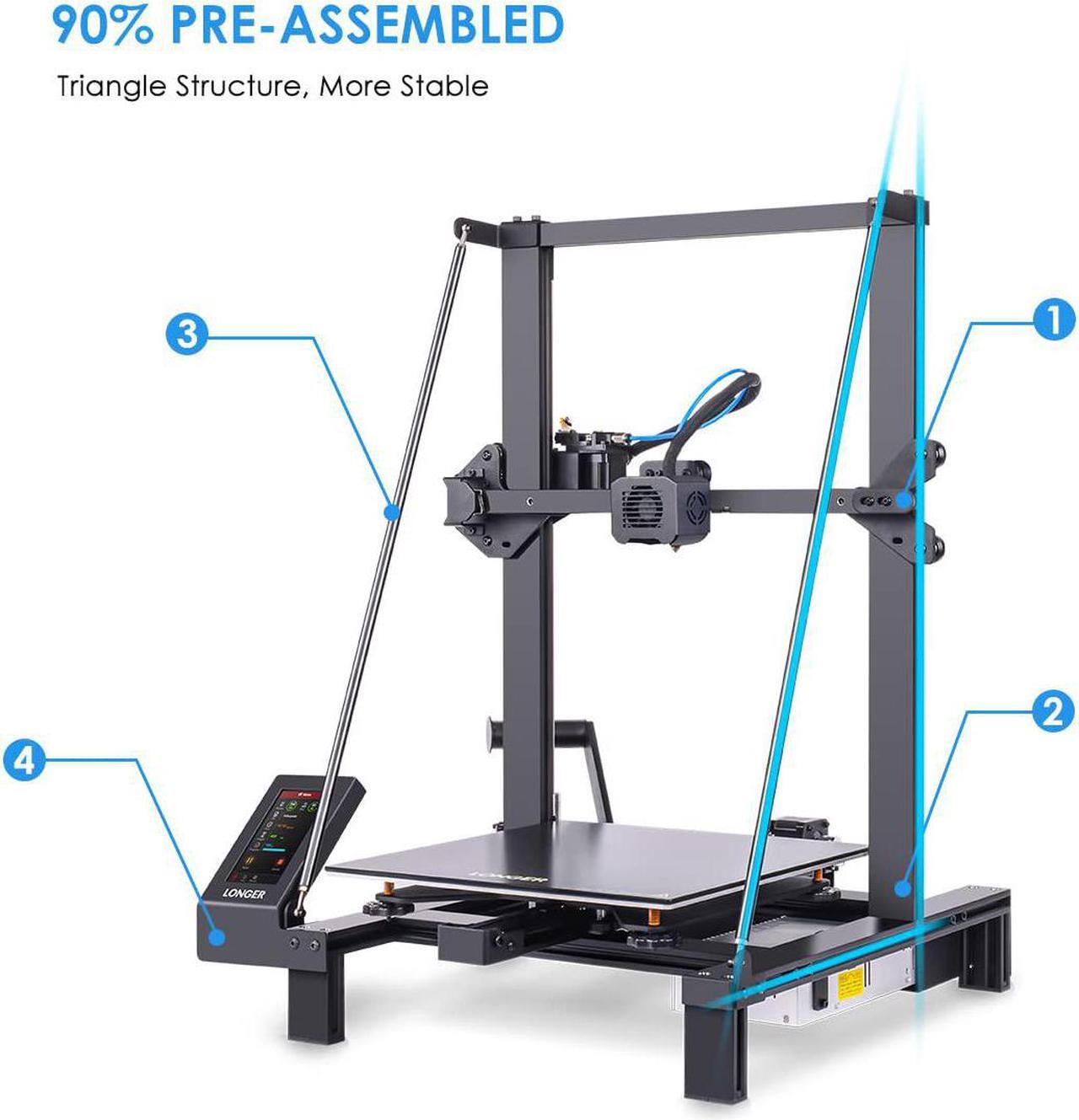 Alt view image 3 of 7 - Longer LK5 Pro 3D printer, FDM Large Size 3D Printer, 11.8x11.8x15.7 Inch Big Print Size, 90% Pre-Assembled, Dual Blower KitRefurbished longer LK5 Pro 3D printer