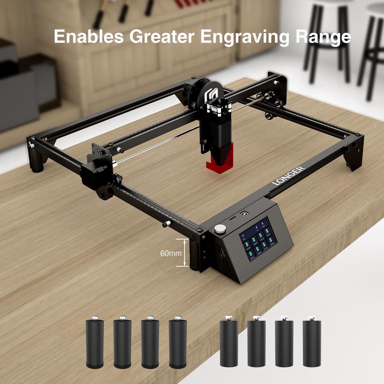 Alt view image 4 of 4 - Longer Ray5 Laser Engraver Height Extension Kit 8 Riser Pads, Specially Designed for Laser Engraving Machines
