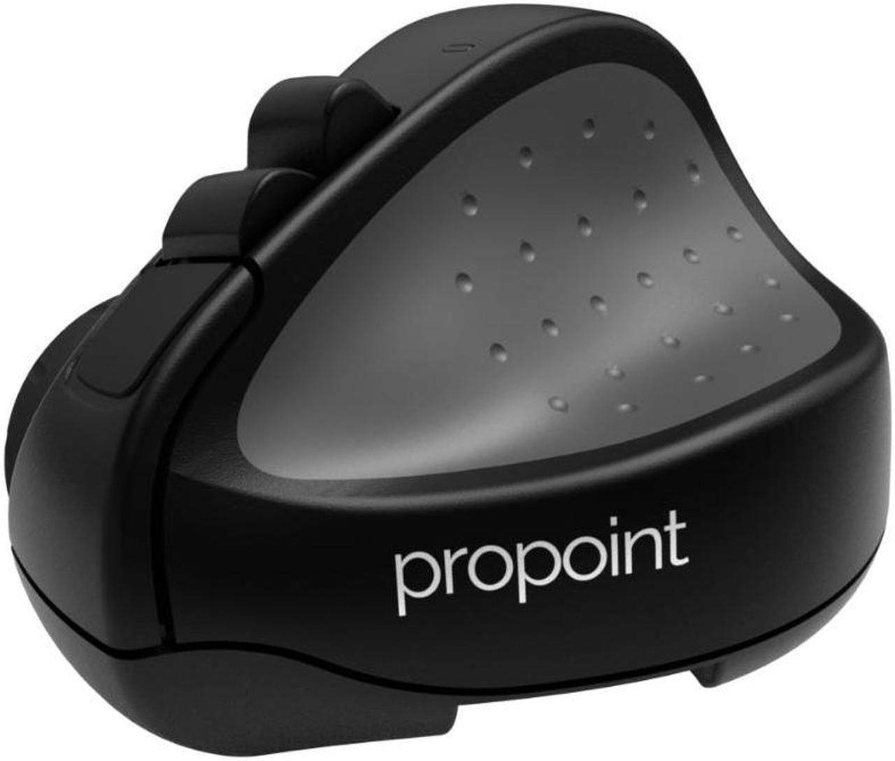 Main image of Swiftpoint ProPoint Wireless Ergonomic Mouse & Presentation Clicker with Health Software, Vertical Pen Grip, Virtual Laser Pointer & Spotlight, Compatible with iPad & includes iOS App, black/gray