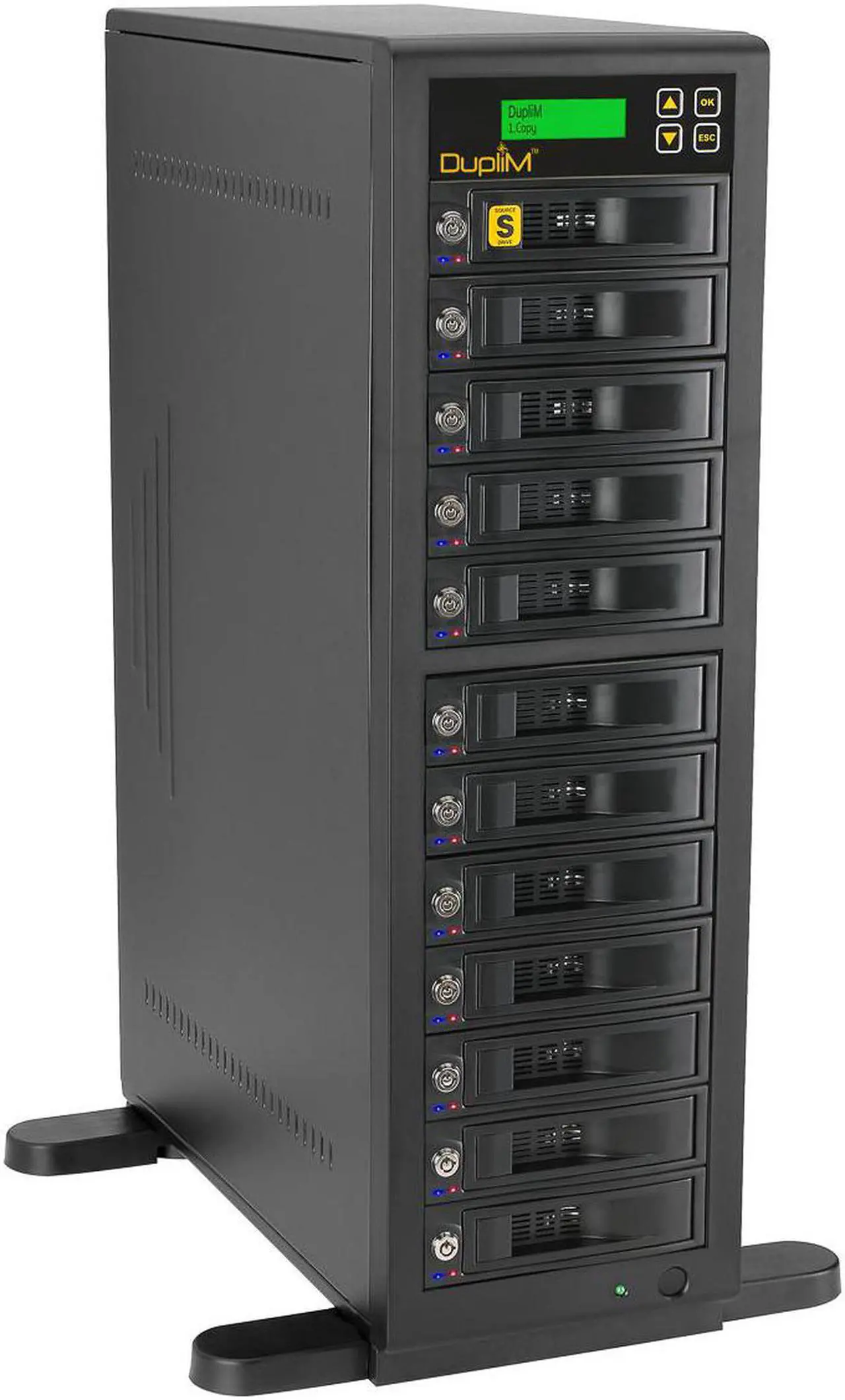 Main image of DupliM Inc 1:11 SSD HDD SATA Duplicator and Hard Disk Drive Sanitizer Copy Tower Burner