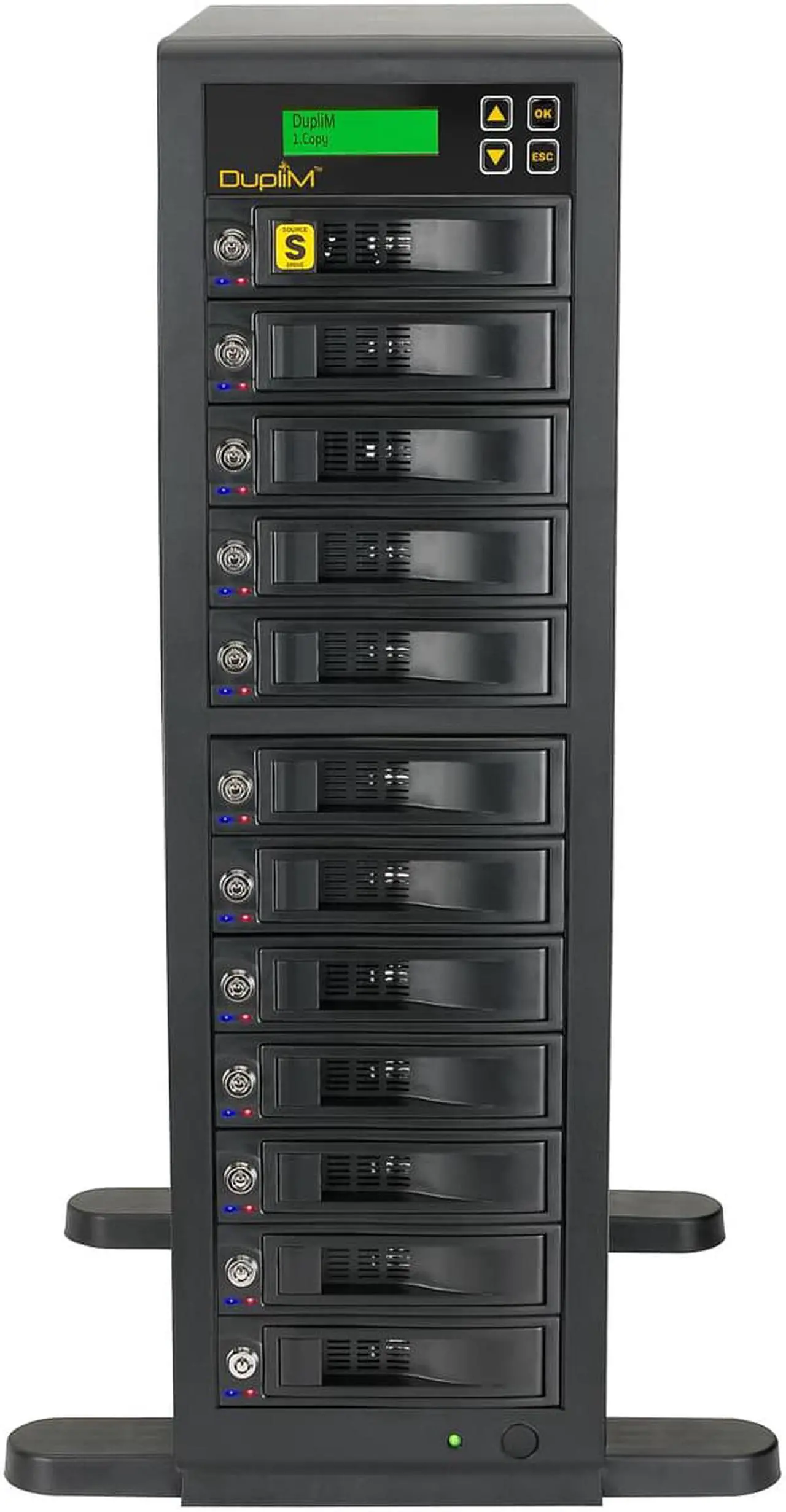 Alt view image 3 of 7 - DupliM Inc 1:11 SSD HDD SATA Duplicator and Hard Disk Drive Sanitizer Copy Tower Burner
