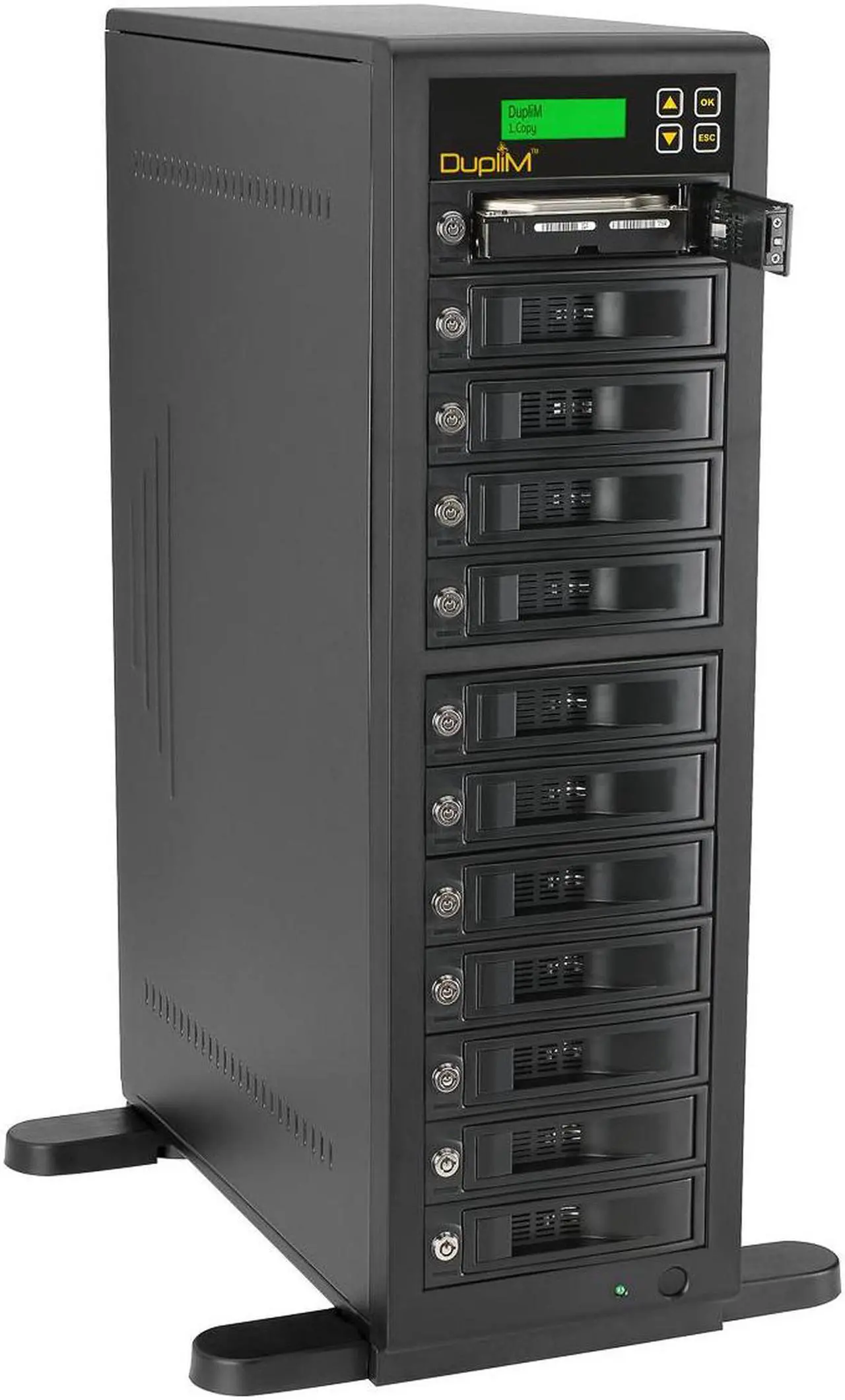 Alt view image 4 of 7 - DupliM Inc 1:11 SSD HDD SATA Duplicator and Hard Disk Drive Sanitizer Copy Tower Burner