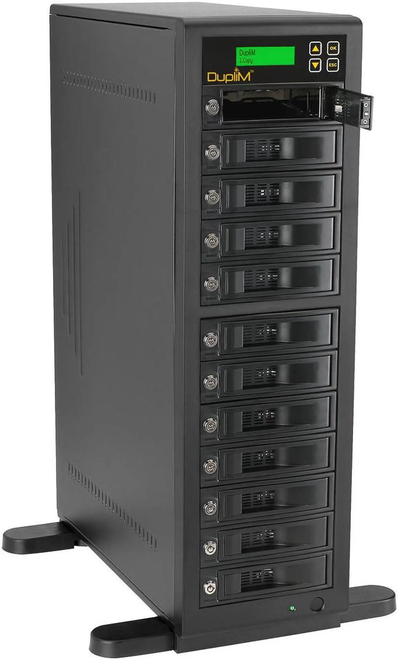 Alt view image 5 of 7 - DupliM Inc 1:11 SSD HDD SATA Duplicator and Hard Disk Drive Sanitizer Copy Tower Burner