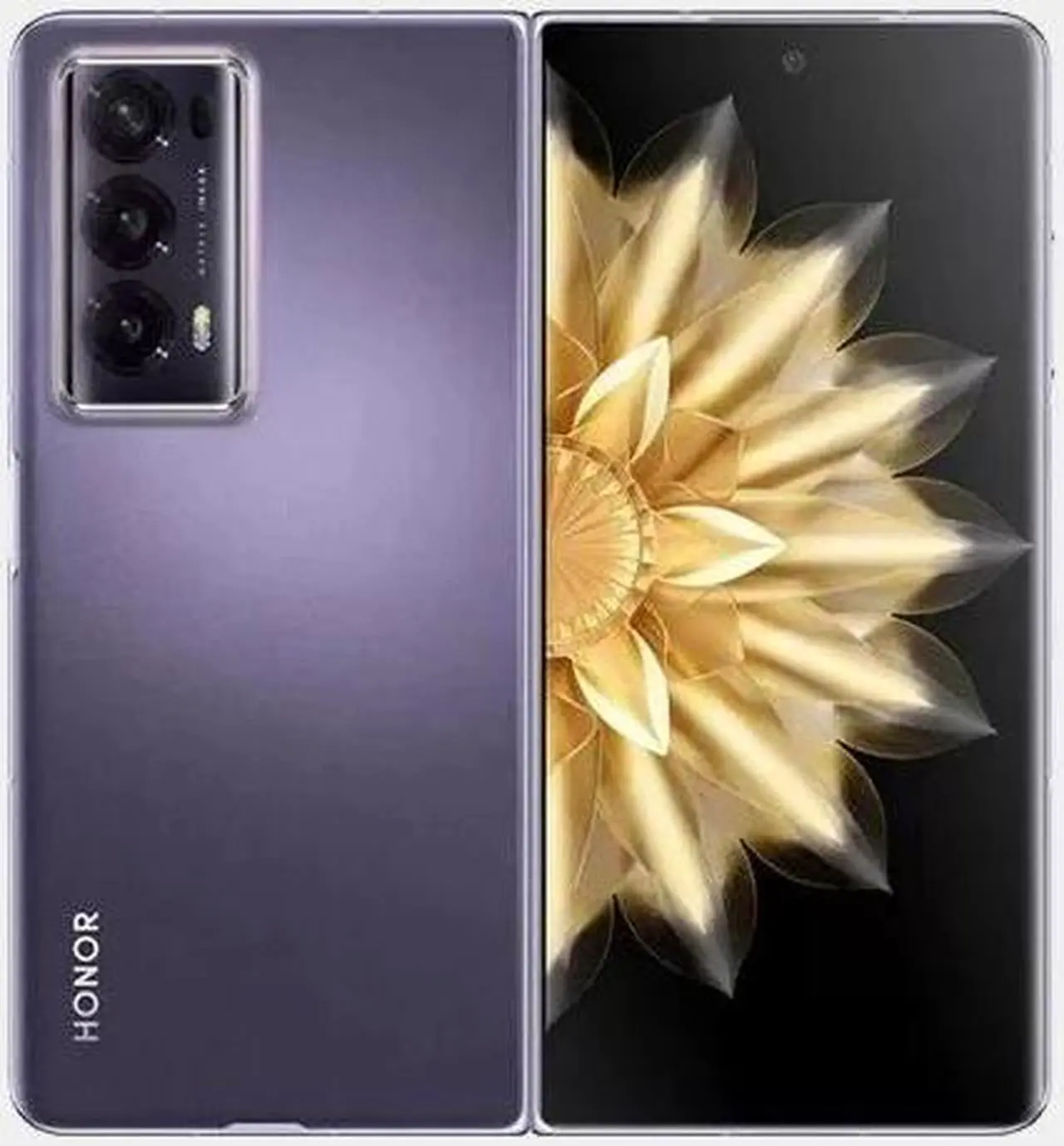 Alt view image 7 of 13 - Honor Magic V2 STANDARD EDITION DUAL SIM 512GB ROM + 16GB RAM (GSM | CDMA) Factory Unlocked 5G Smartphone (Phantom Purple) - International Version