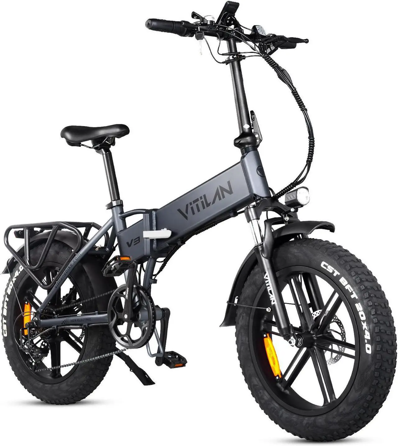 Main image of VITILAN V3 2.0 Electric Bike for Adults 750W Folding Electric Bike 20"x4.0" Fat Tire Bikes Mountain Beach Snow Bike,28MPH Maximum Speed,48V 13AH Removable Battery Electric Bike with Shimano 7-Speed