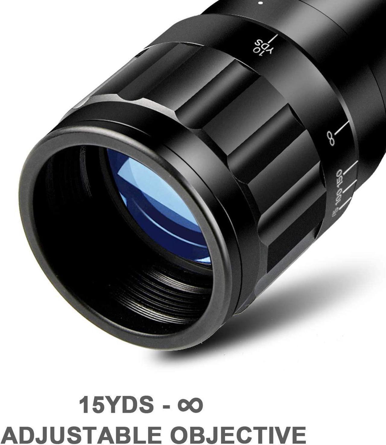 Alt view image 3 of 7 - CVLIFE Hunting Rifle Scope 6-24x50 AOE Red and Green Illuminated Gun Scope with Free Mount