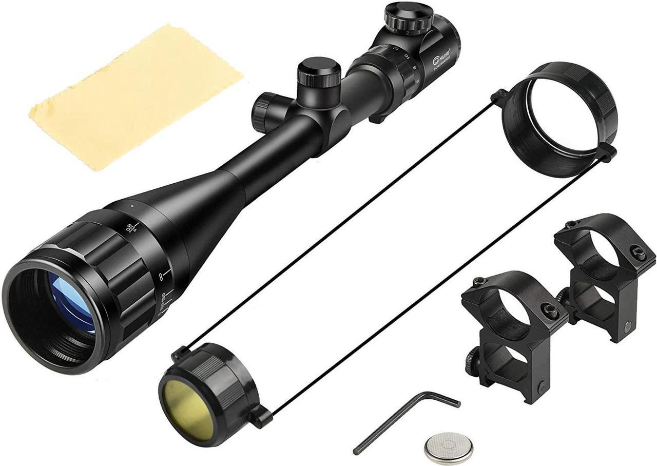 Alt view image 6 of 7 - CVLIFE Hunting Rifle Scope 6-24x50 AOE Red and Green Illuminated Gun Scope with Free Mount