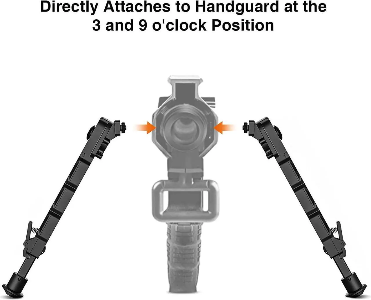 Alt view image 5 of 6 - 7.5-9 Inches Rifle Bipod Adjustable Compatible with M-Rail Bipod for Rifle for Outdoor, Range, Hunting and Shooting Bipod for M-Rails