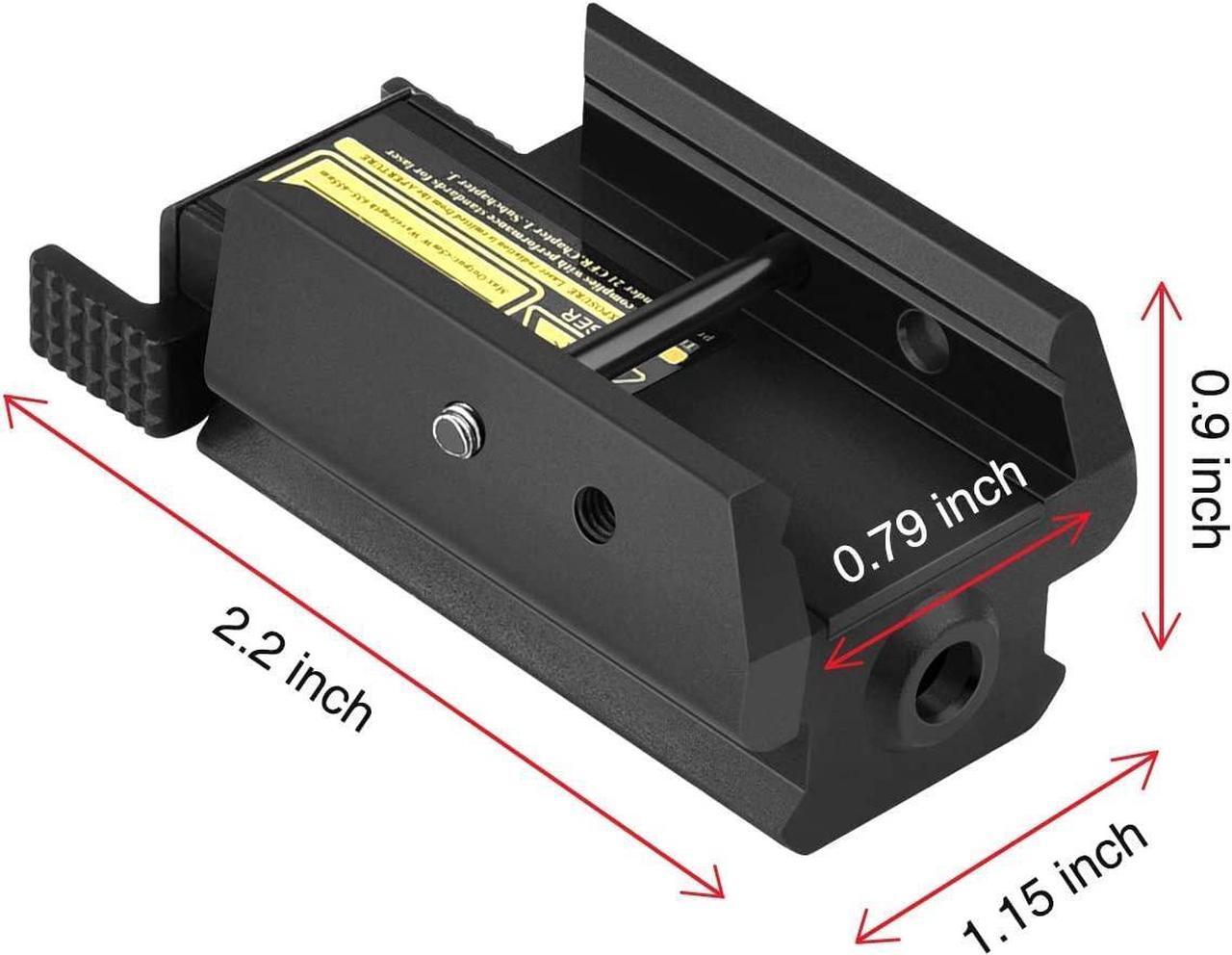 Alt view image 5 of 7 - Red/Green Dot Laser Sight Tactical 20mm Standard Picatinny Weaver Rail for Pistol Handgun Gun Rifle